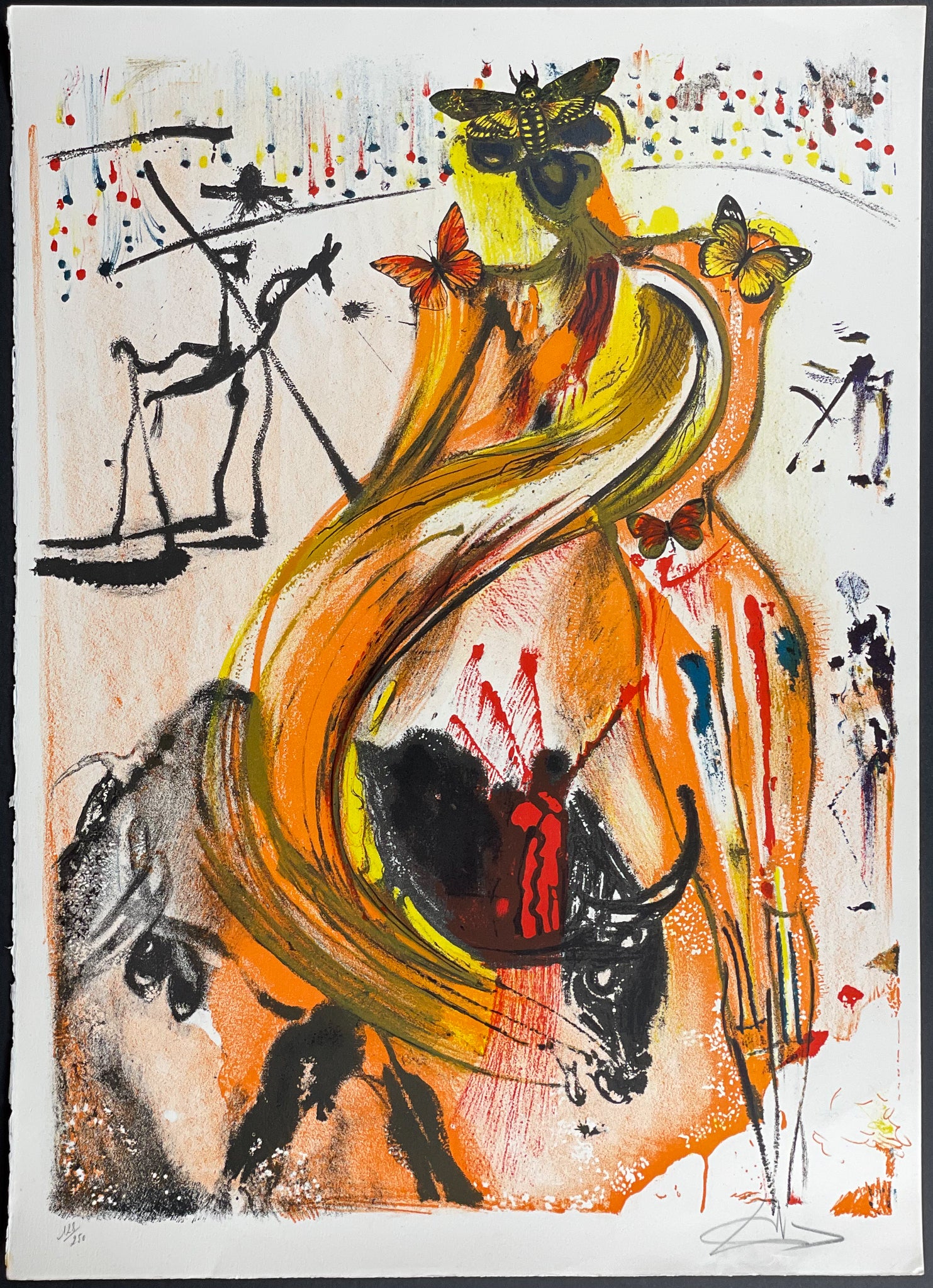 After Salvador Dali - Butterfly and the Bullfighter
