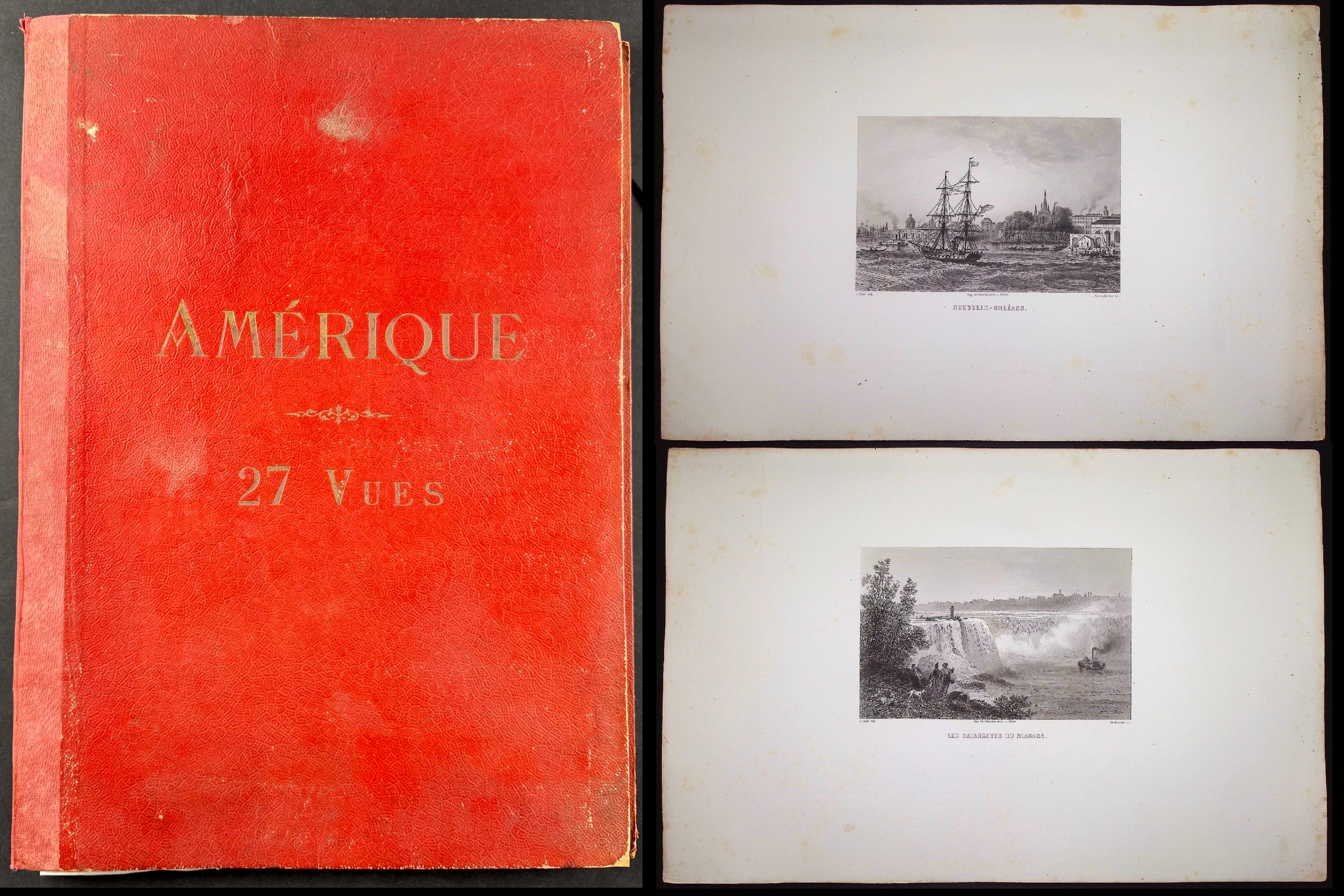 Amerique Album with 27 Engravings of the Americas