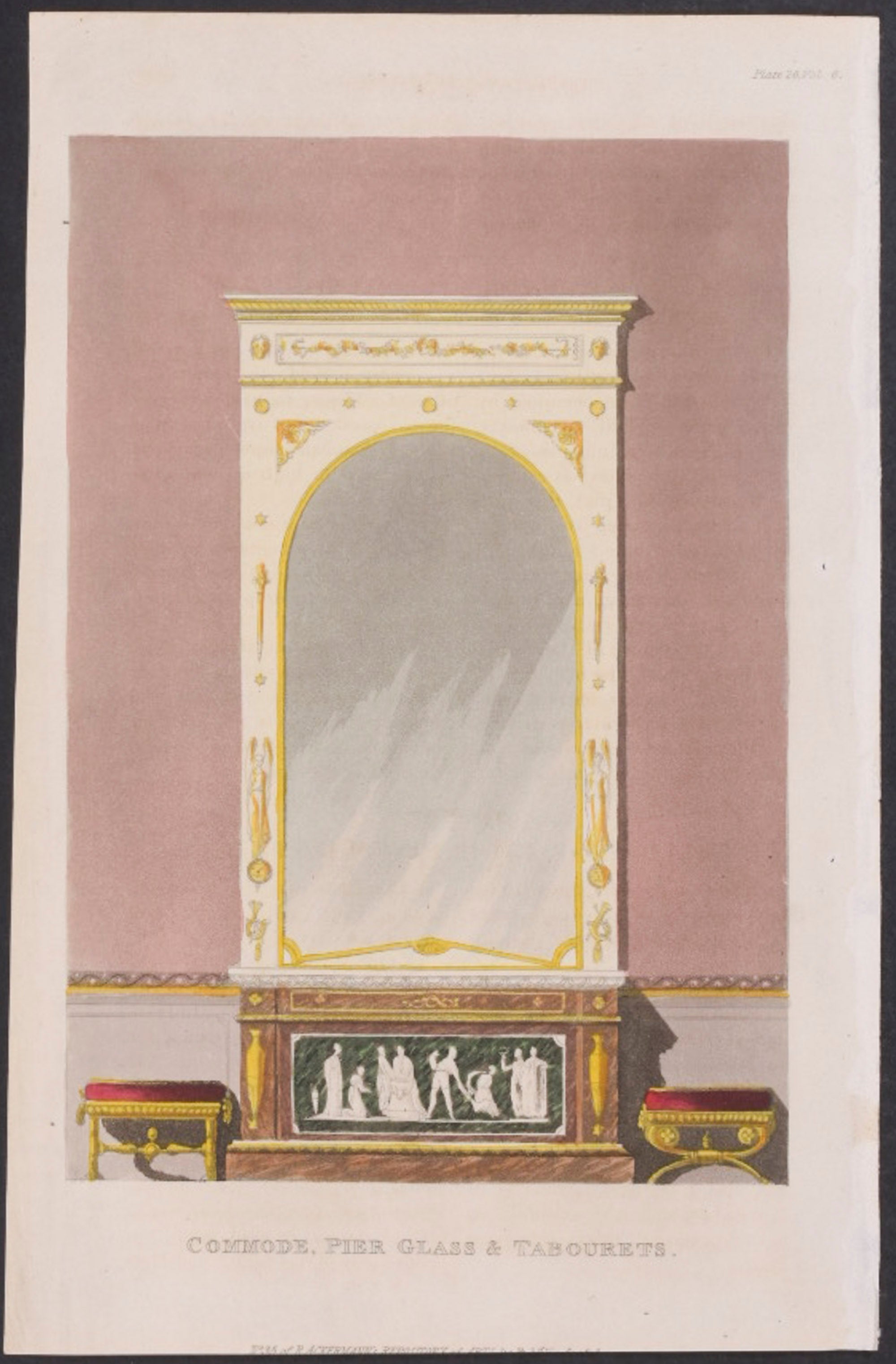 Commode, Pier Glass & Tabourets