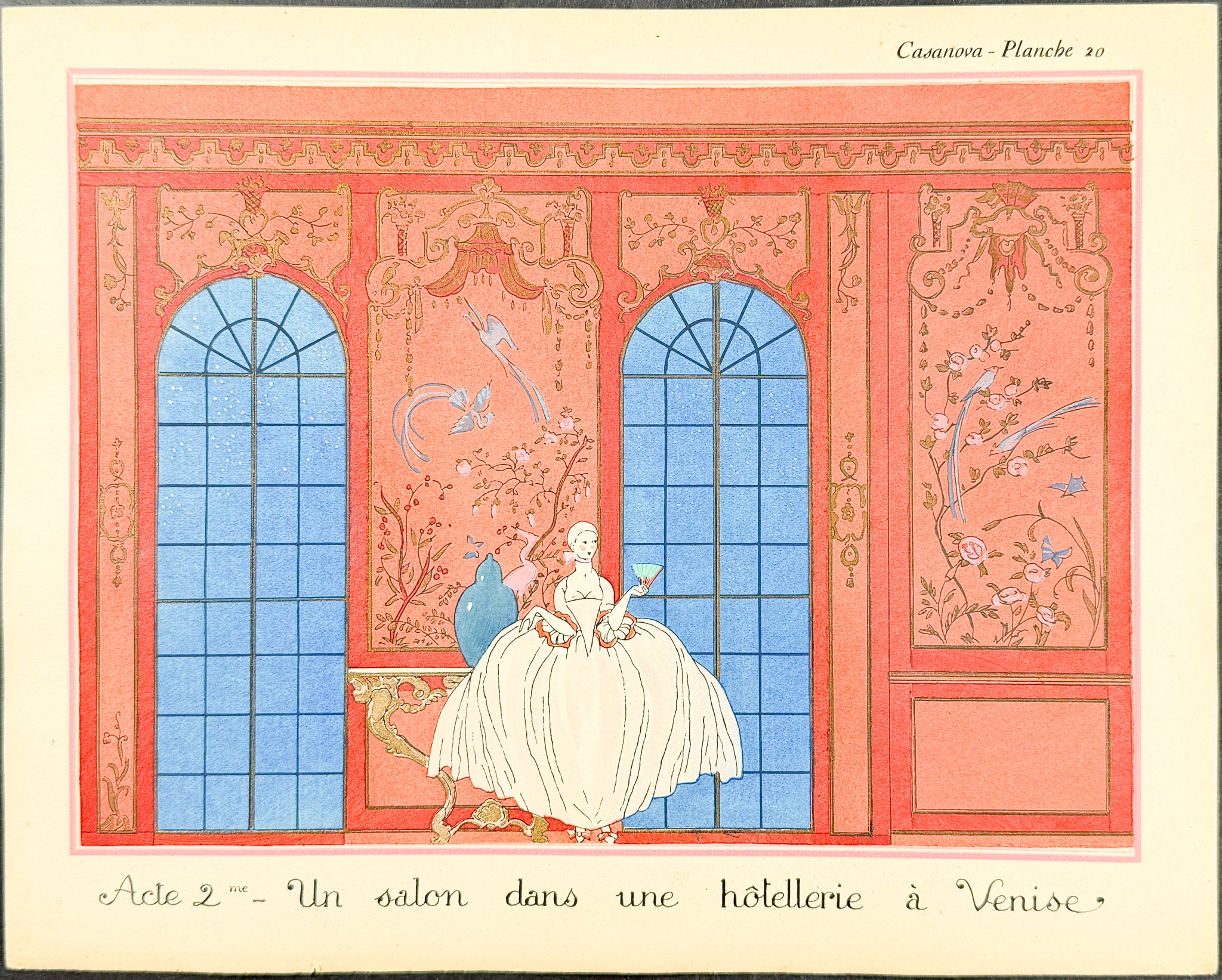Casanova Costume & Set - Un salon dans une hotellliere a Venise