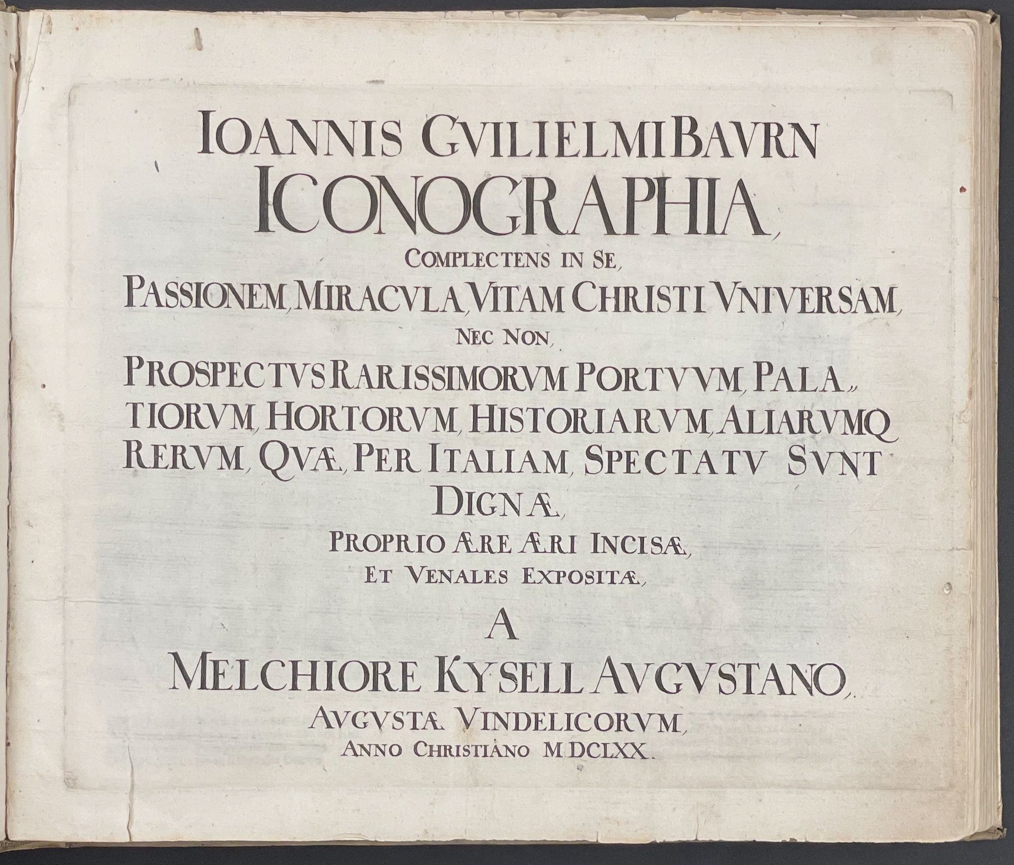 Johann Wilhelm Baur's Iconographia - Volume with 146 Engravings