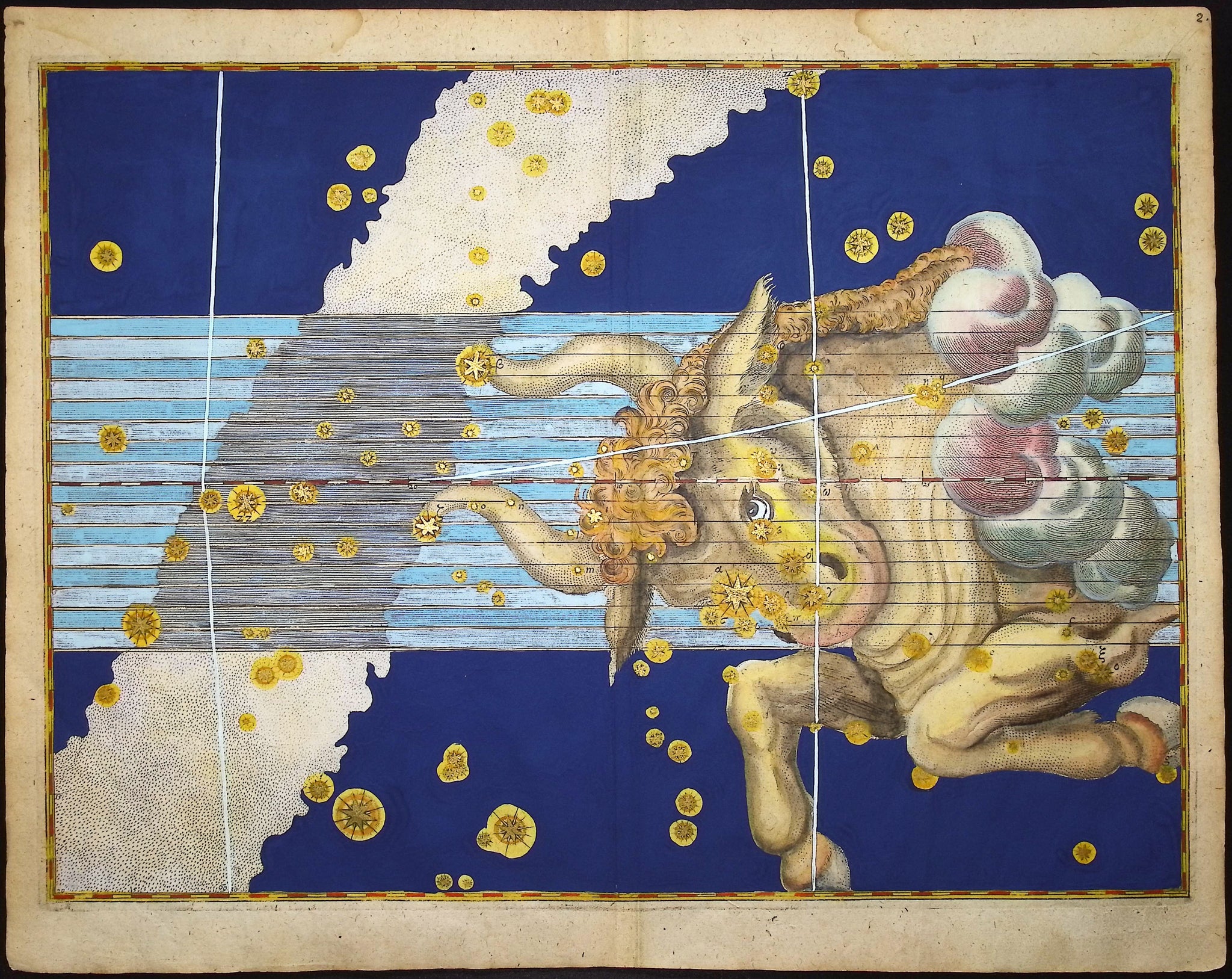 Constellation or Star Chart of Taurus, the Bull