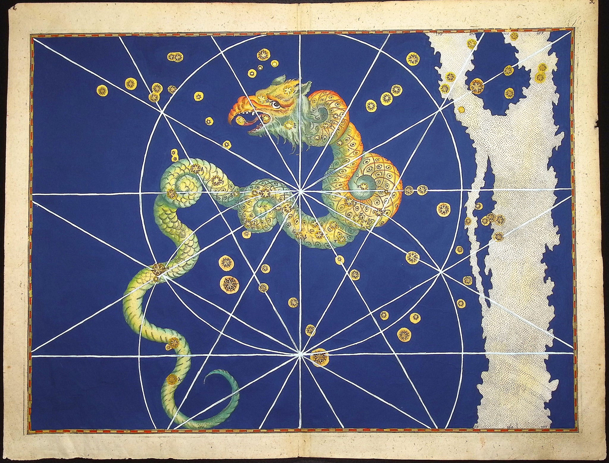 Constellation or Star Chart of Dragon-headed Serpent