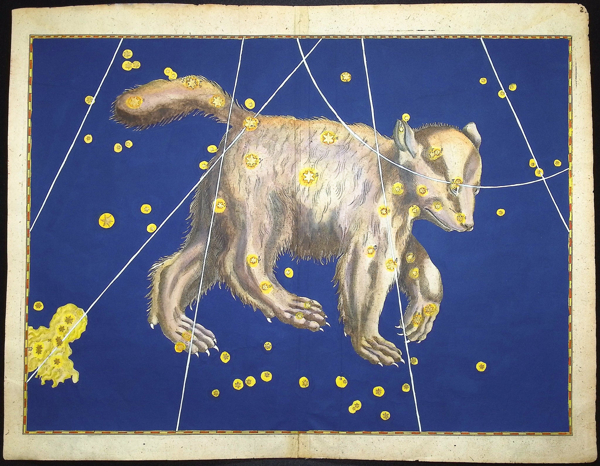 Constellation or Star Chart of Ursa Major, Large Bear
