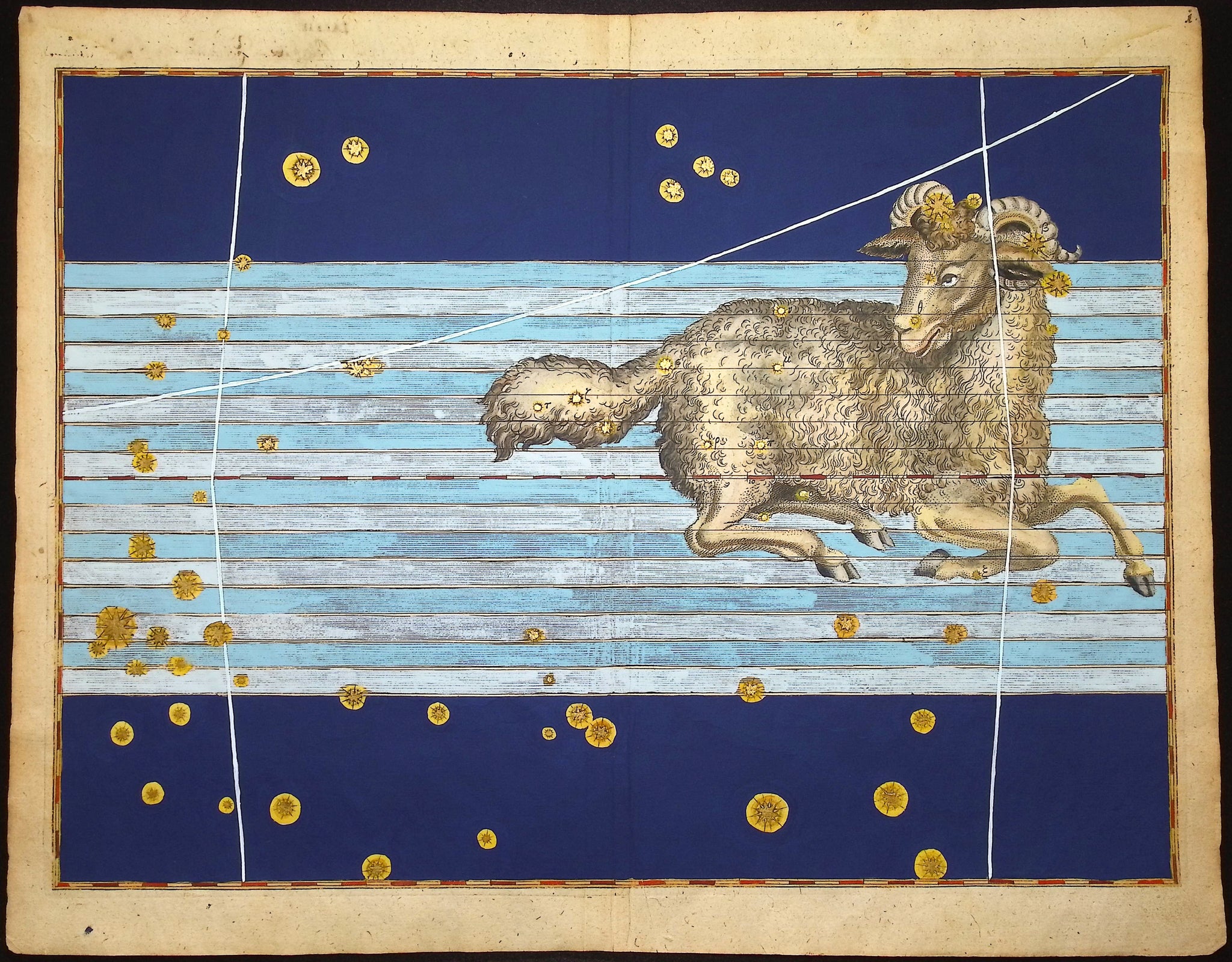 Constellation or Star Chart of Aries, the Ram