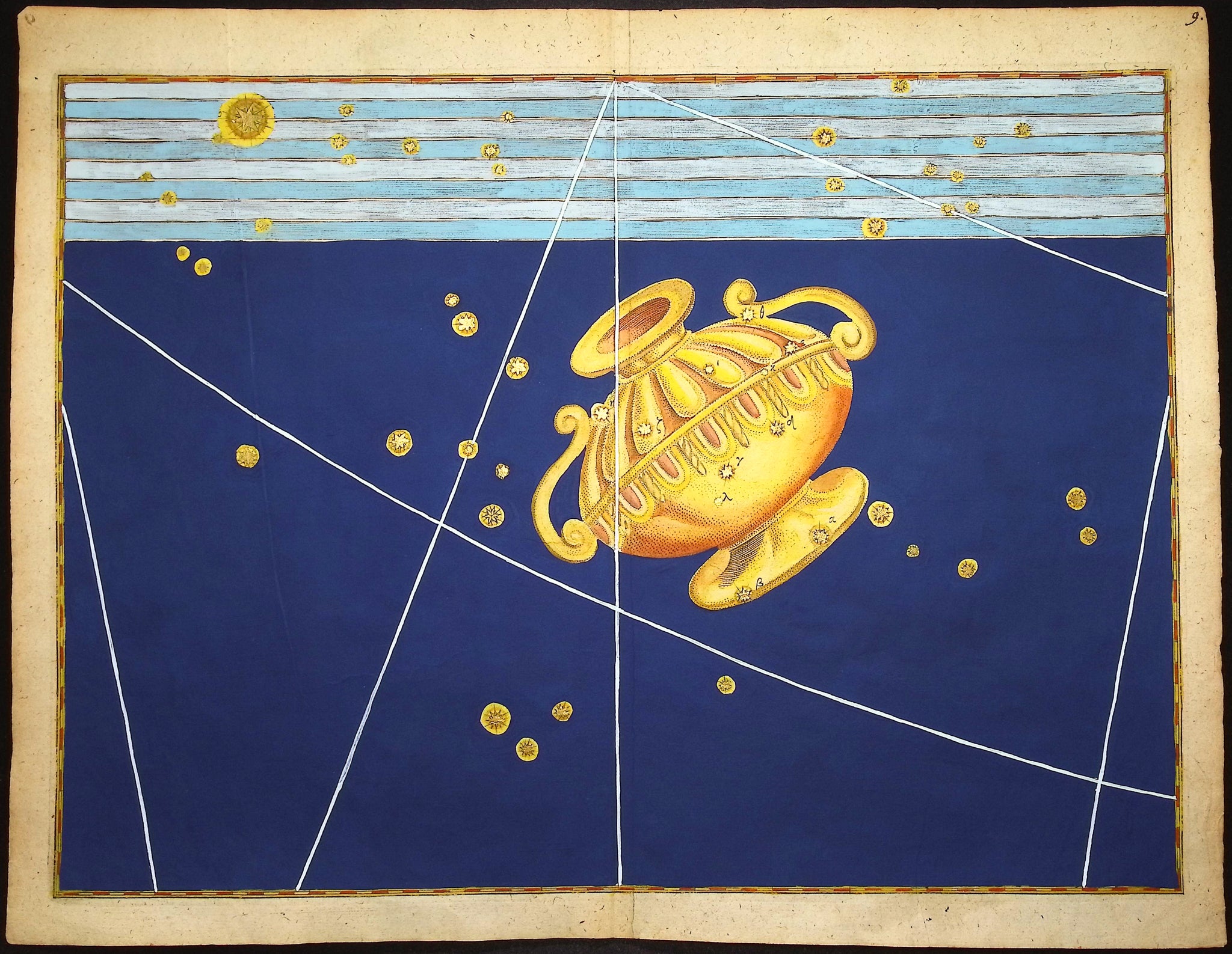 Constellation or Star Chart of Crater, an Amphorae
