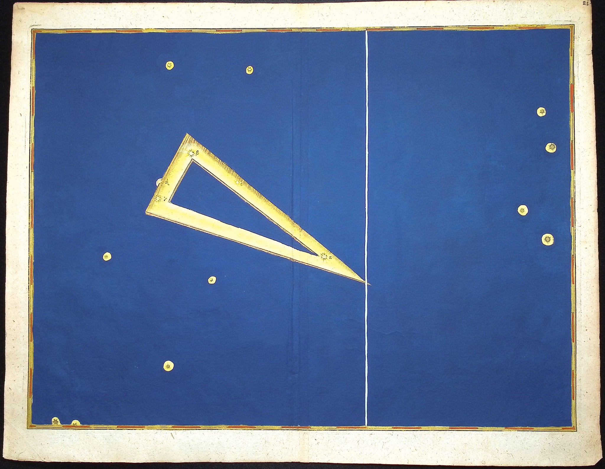 Constellation or Star Chart of Triangulum, the Triangle