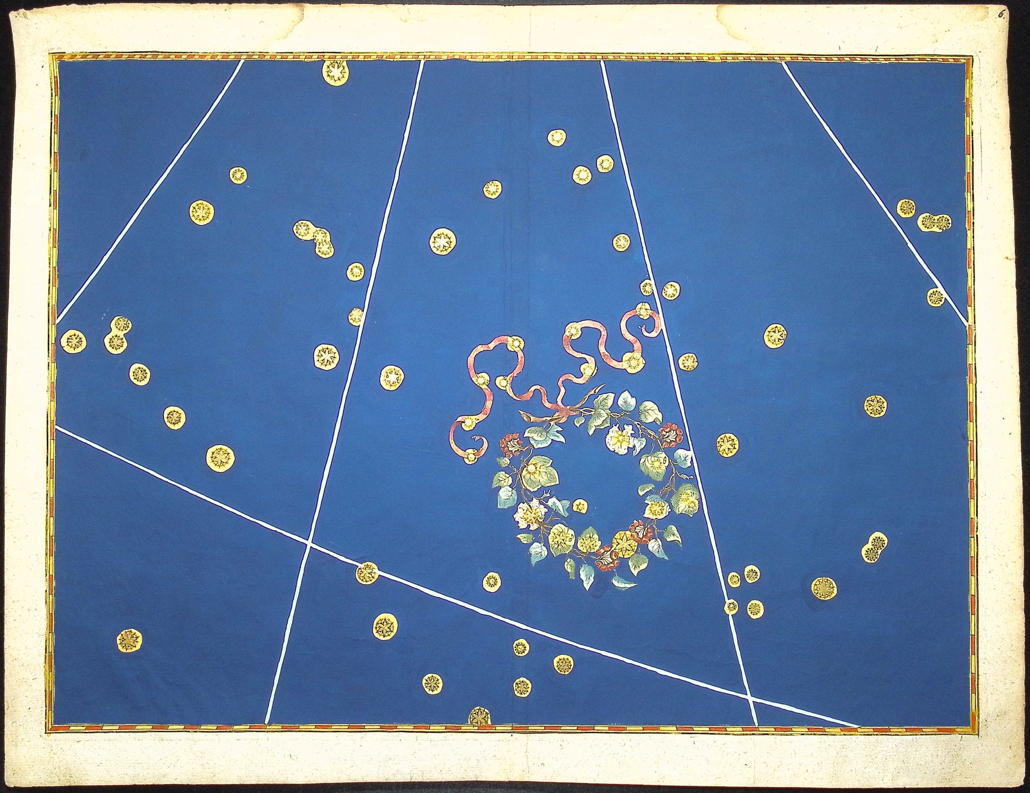 Constellation or Star Chart of Corona Borealis, Crown