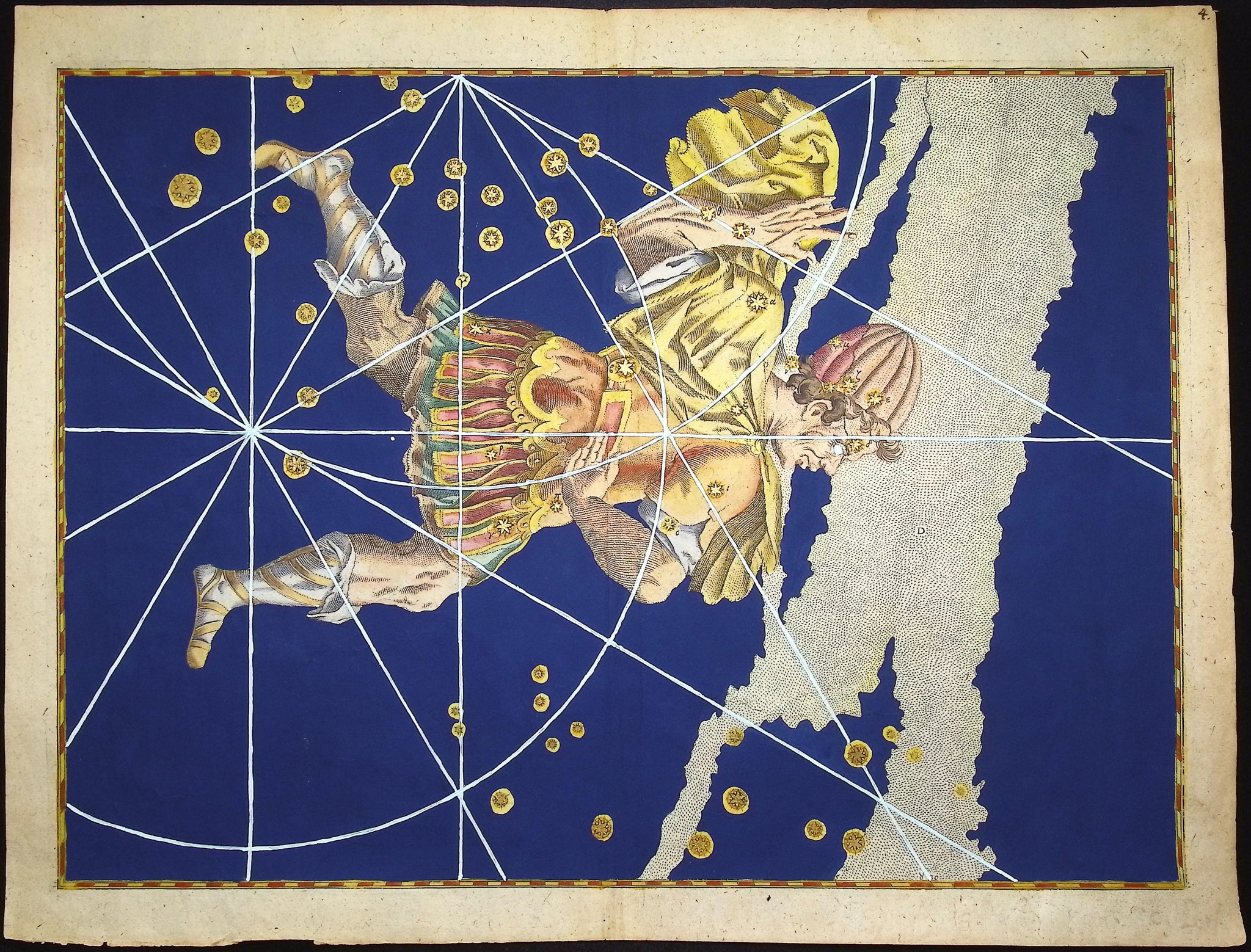 Constellation or Star Chart of Cepheus, Soldier