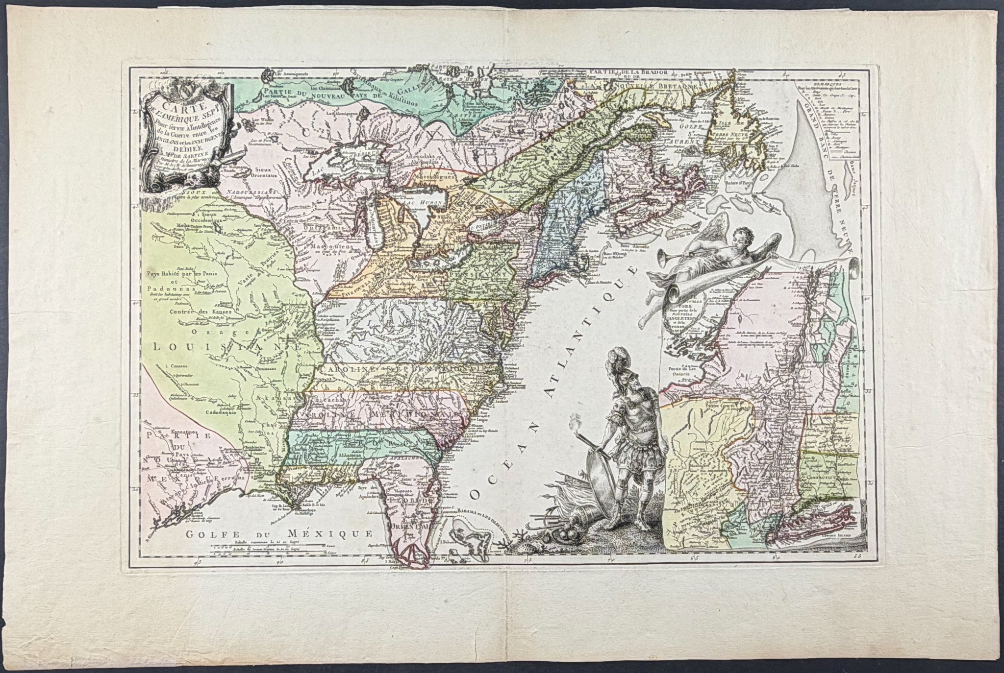 Map of Eastern North America [Carte de l'Amerique Sept. Pour servir a l'intelligence]