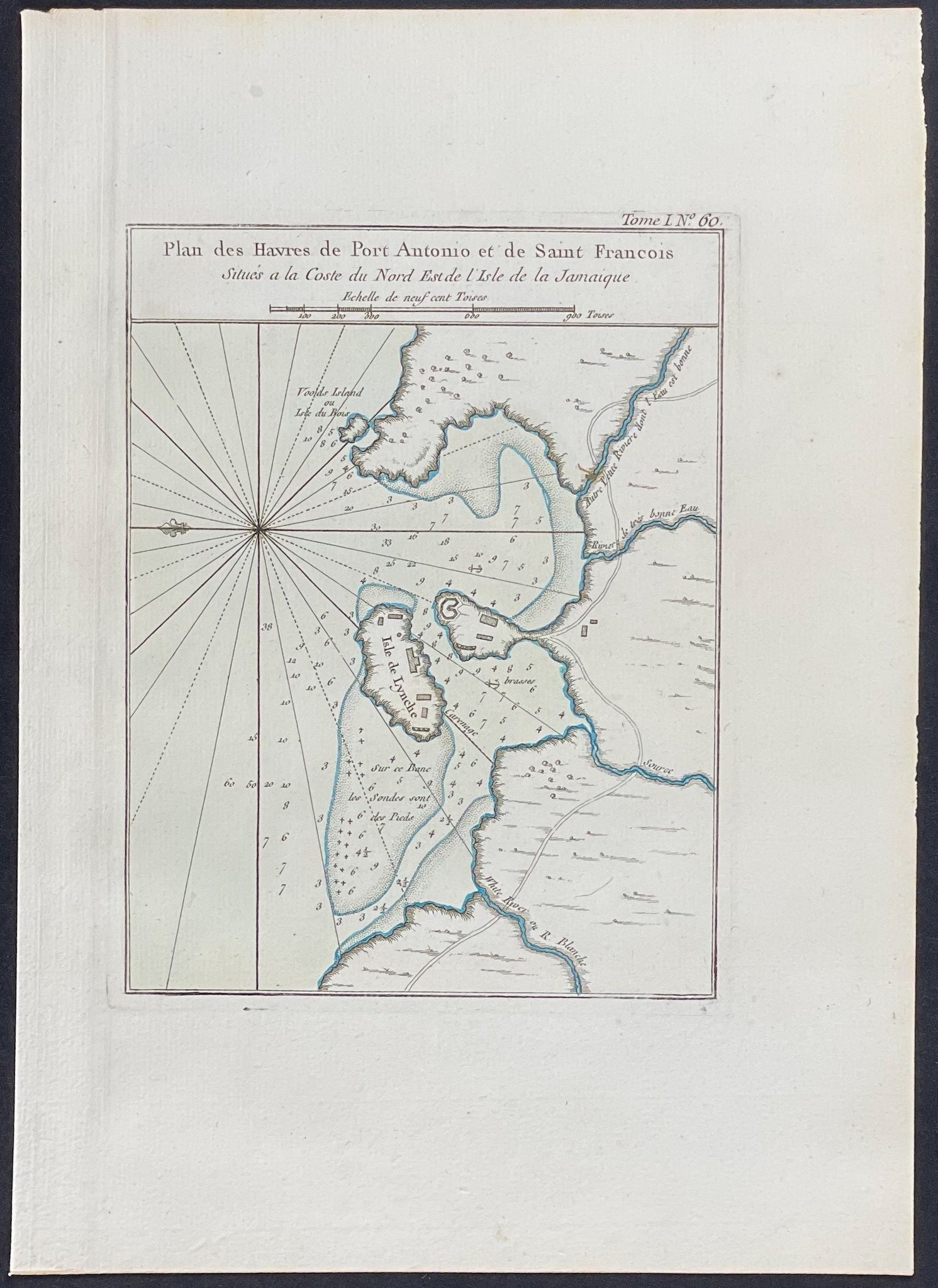 Map of Port Antonio & Navy Island, Jamaica