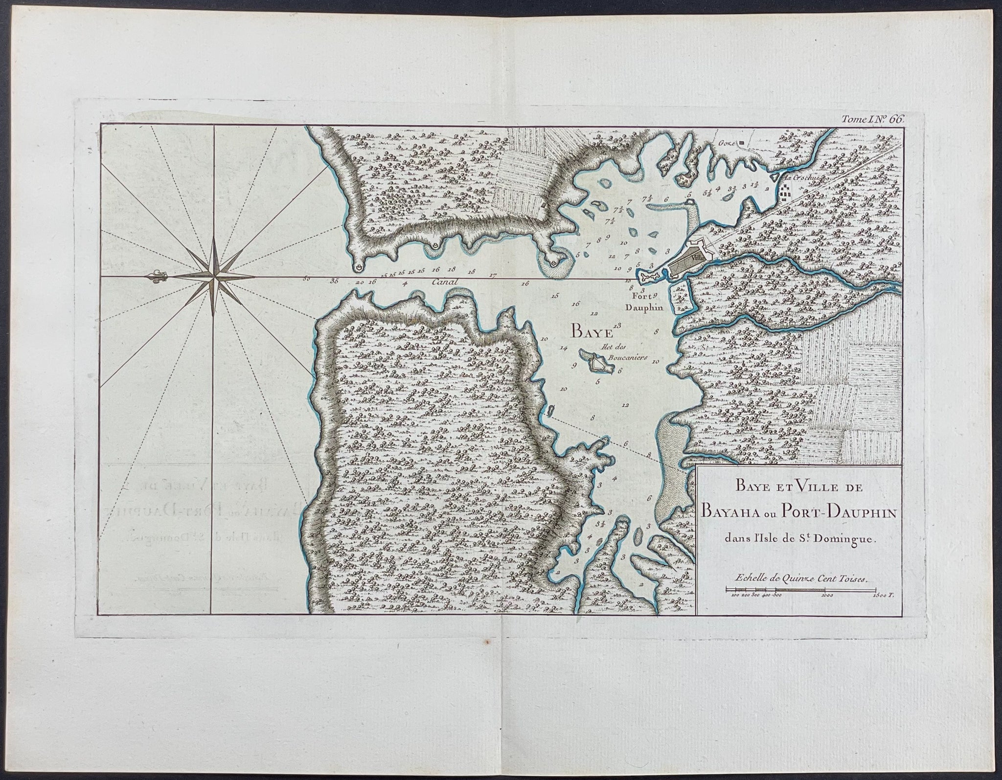 Map of Bay of Fort-Liberte, Santa Domingo, Dominican Republic