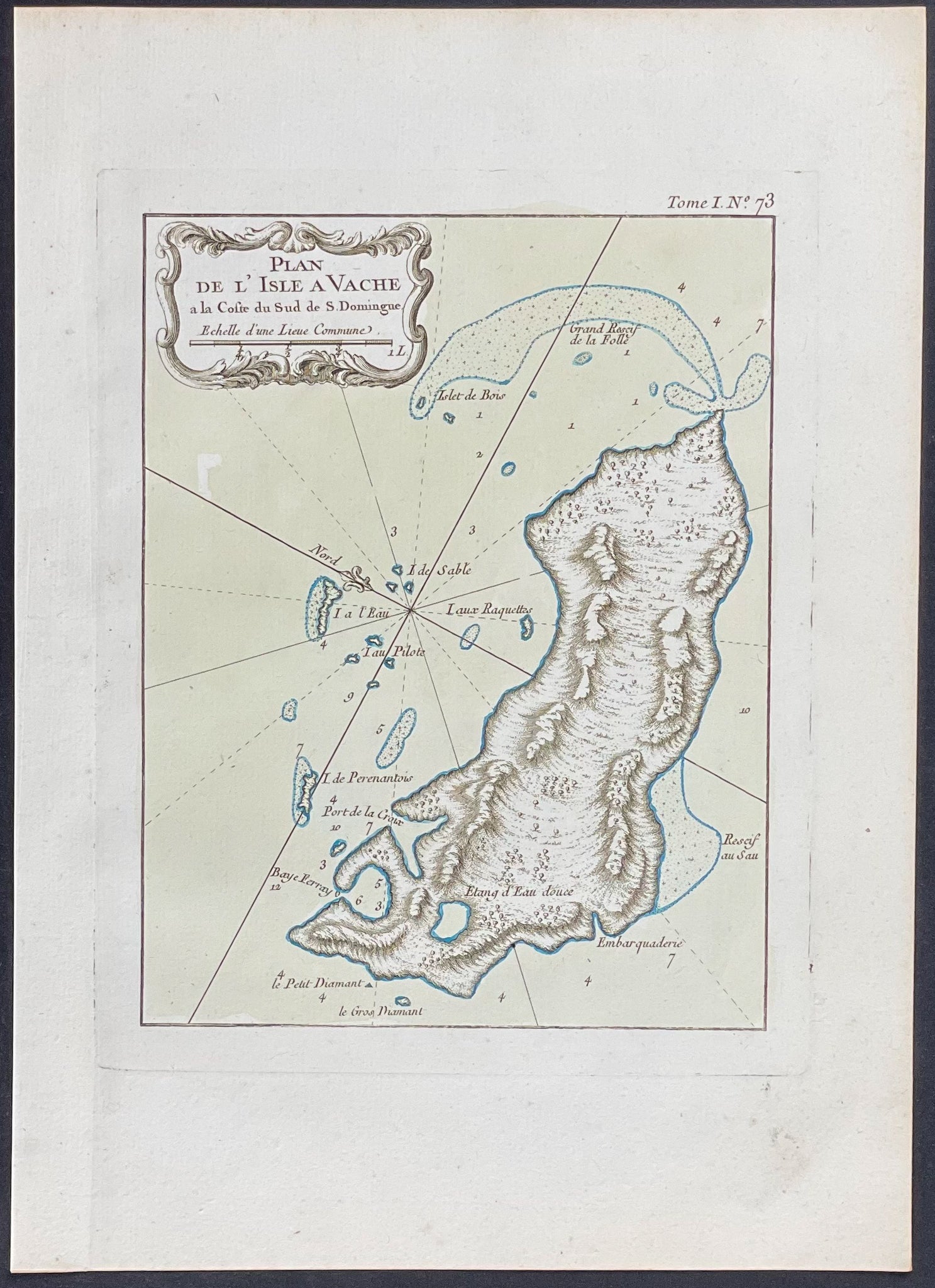 Map of Ile a Vache, Haiti