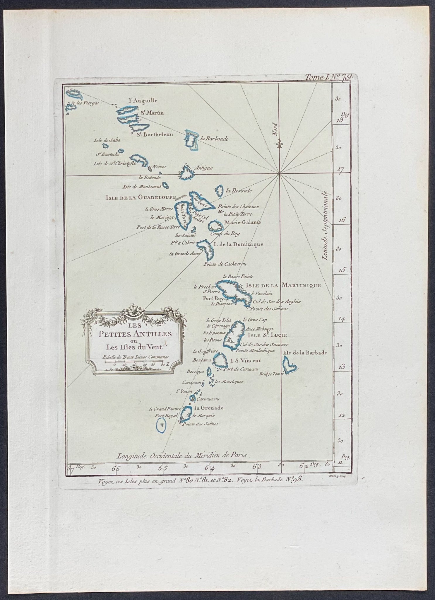 Map of the Antilles Islands