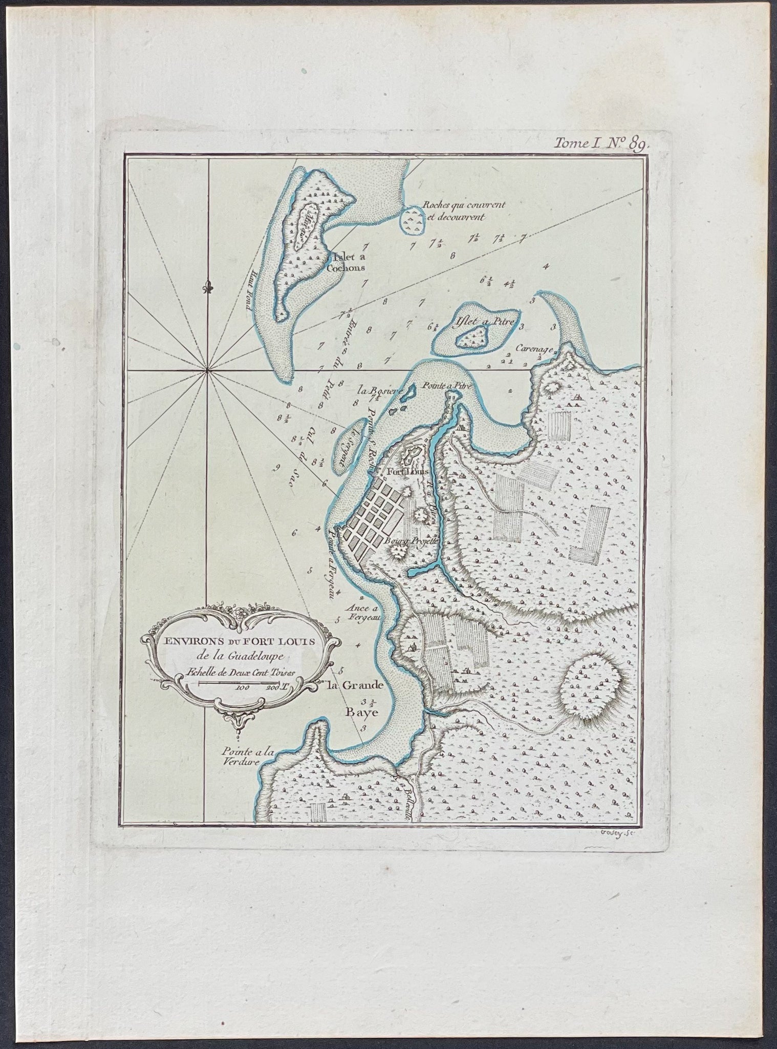 Map of Fort Louis, Guadeloupe
