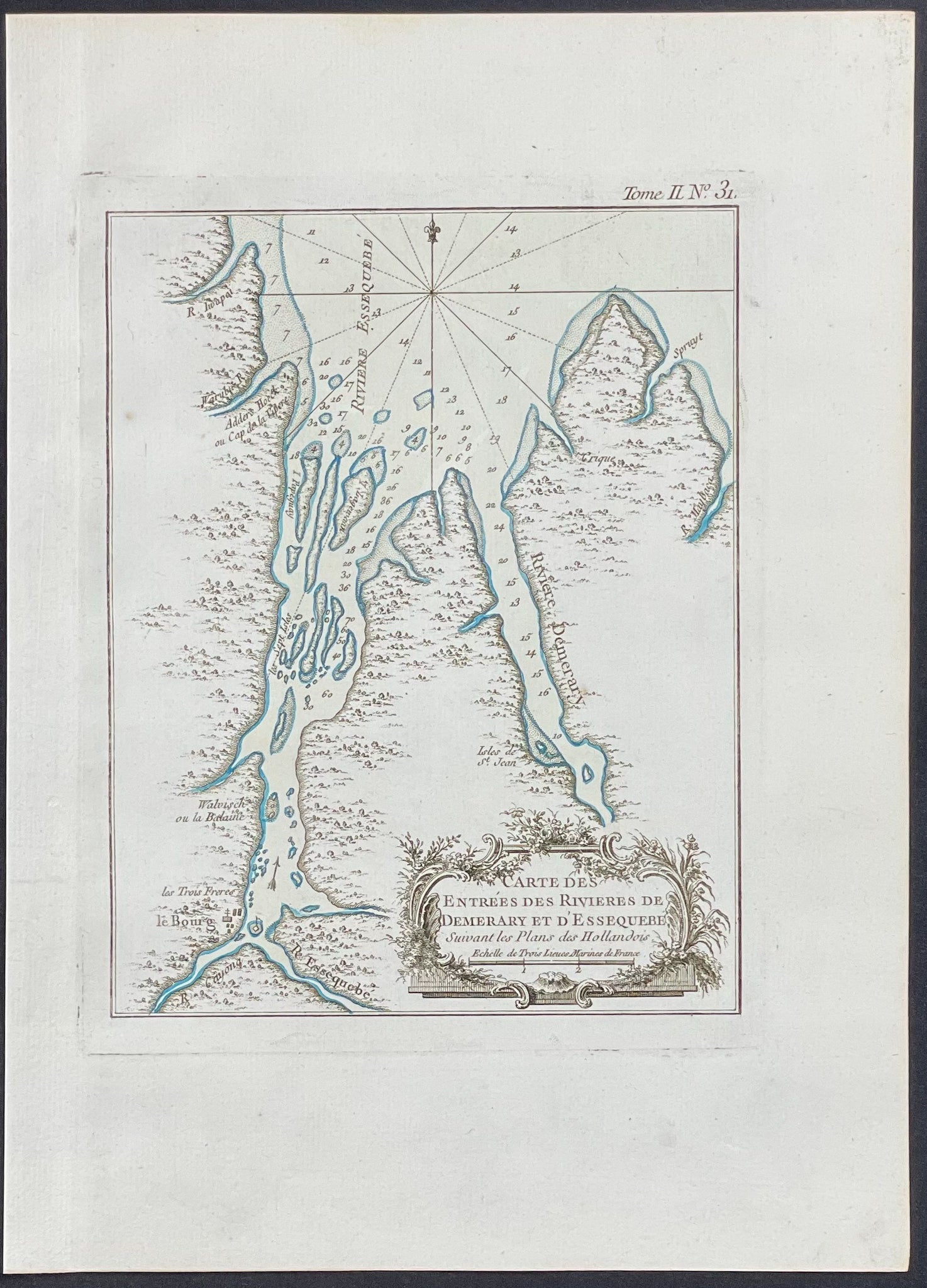 Map of Demerara River, Guyana