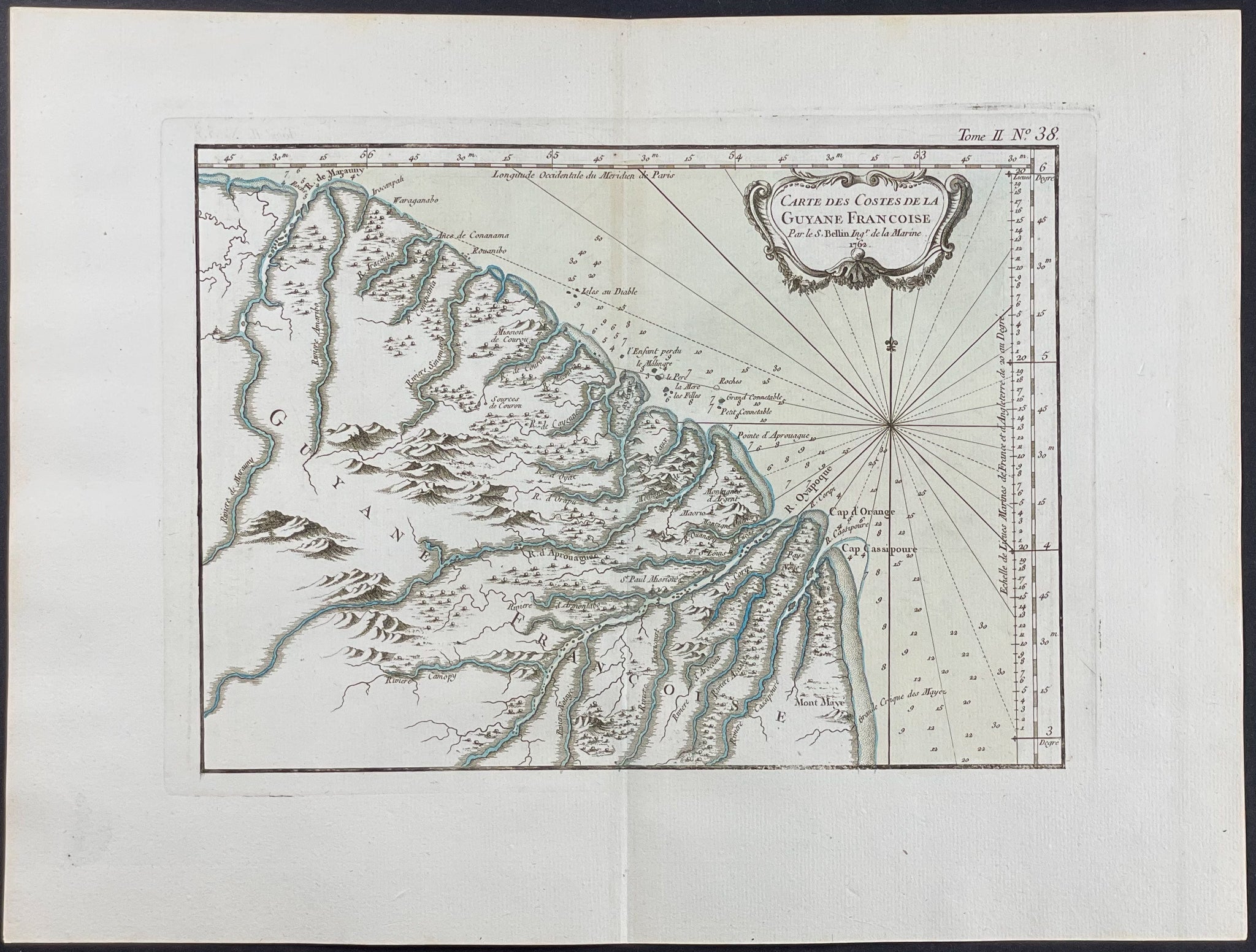 Map of French Guiana (Guyana)