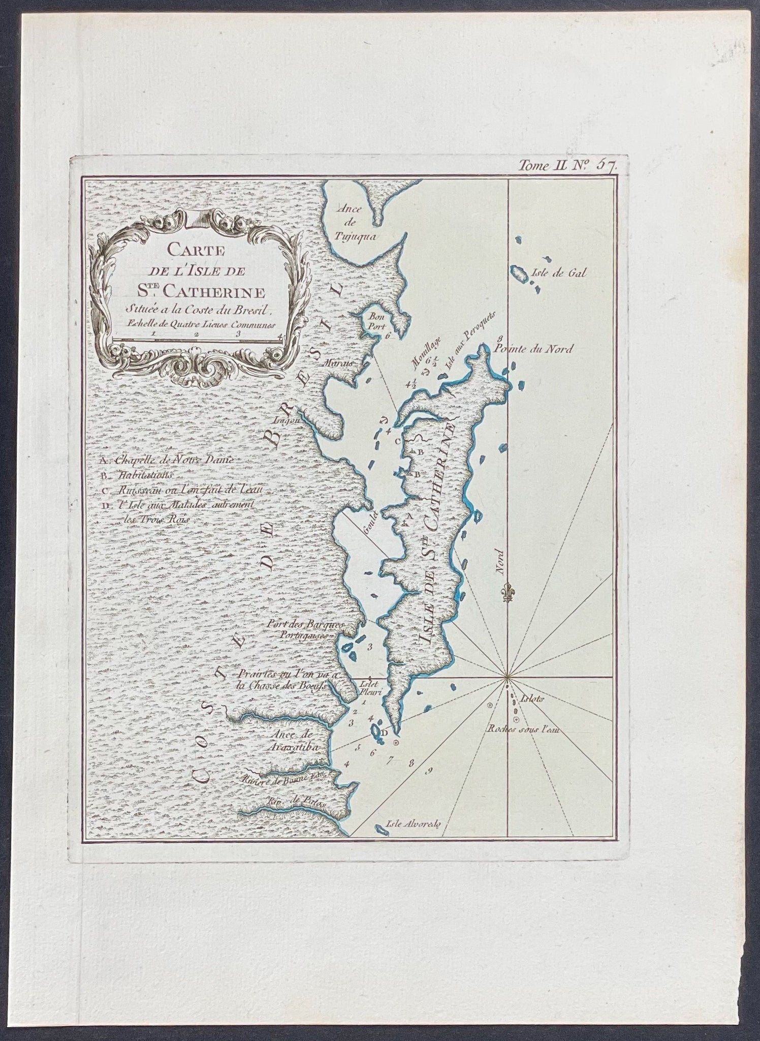 Map of St. Catherine Island, Brazil