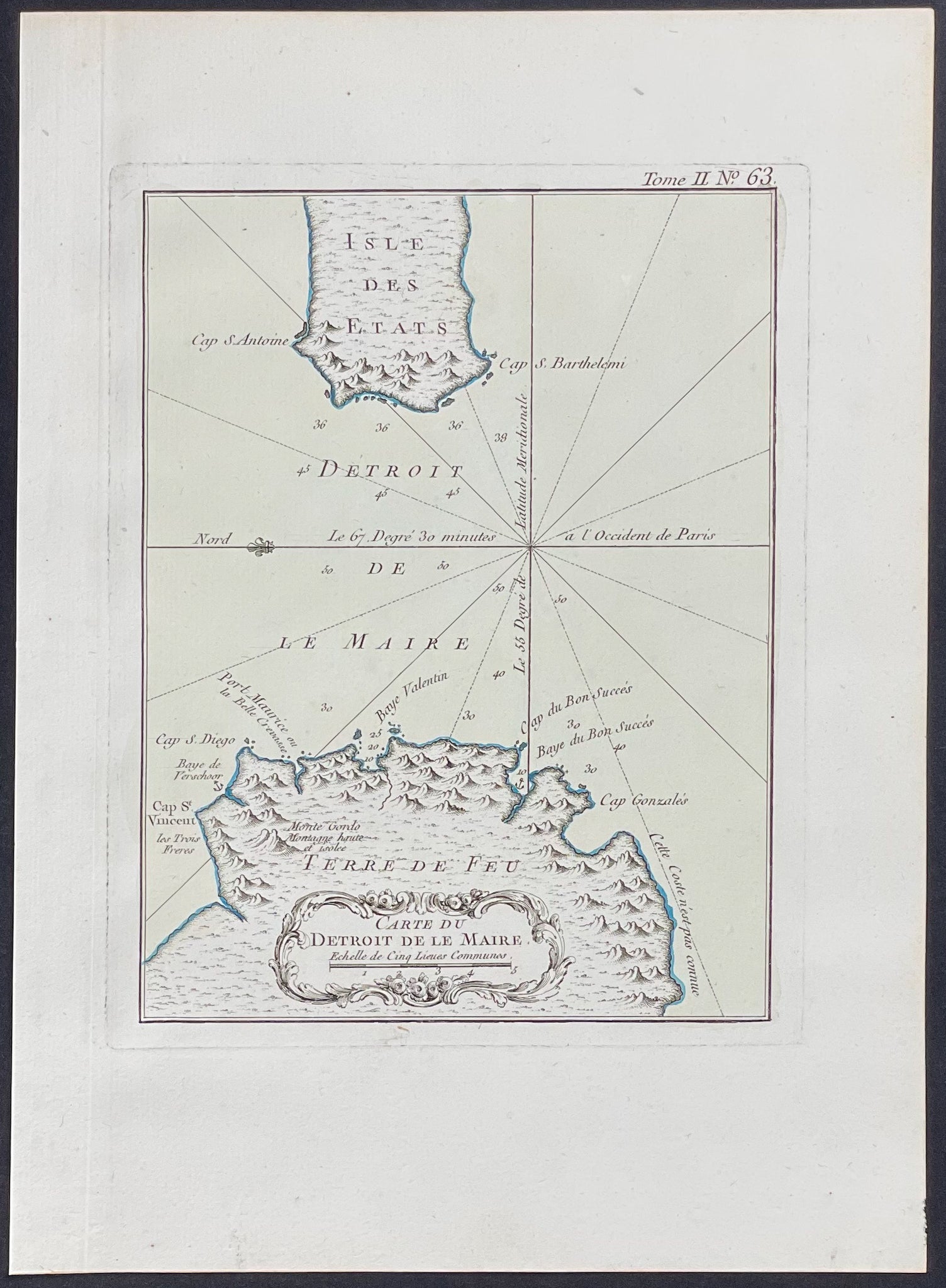 Map of Le Maire Strait, Argentina