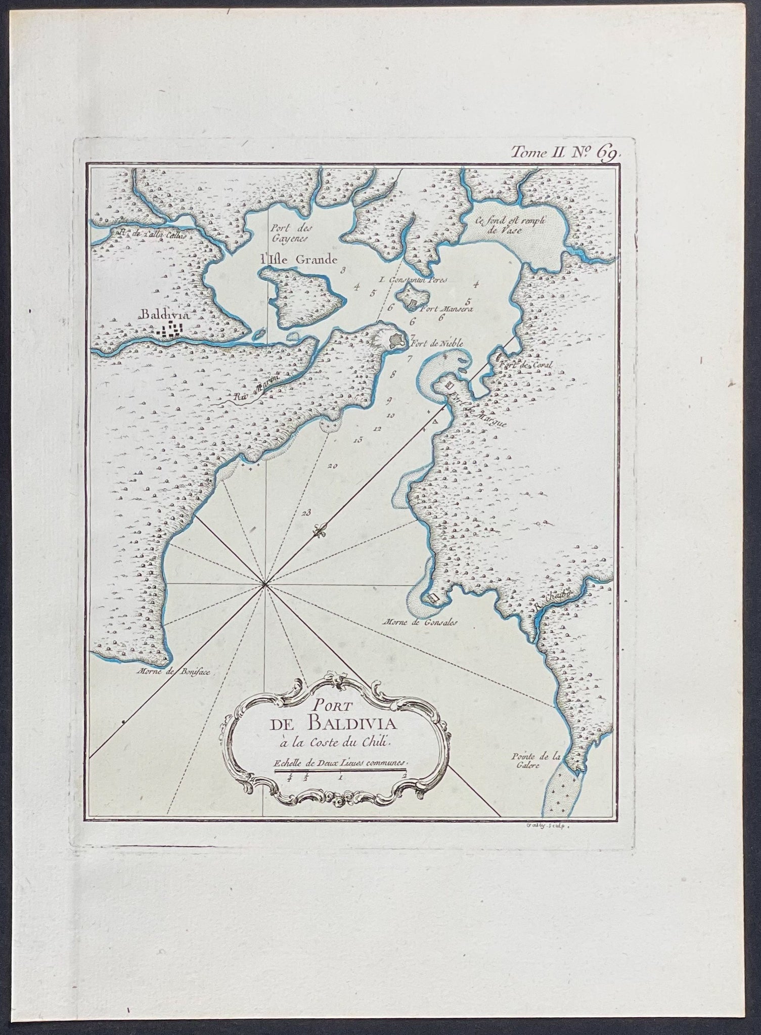 Map of Baldivia, Chili