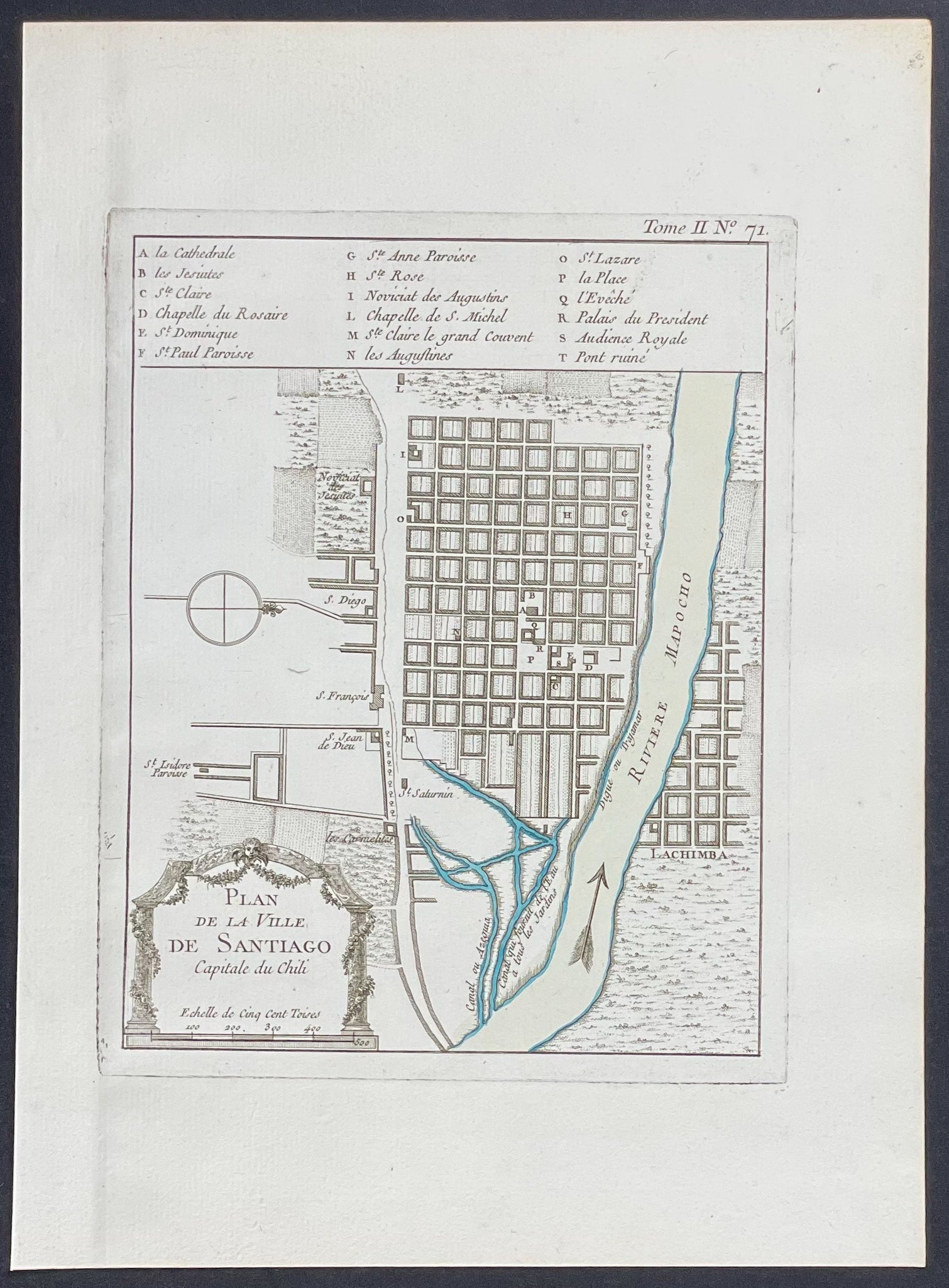 Map of Santiago, Chili