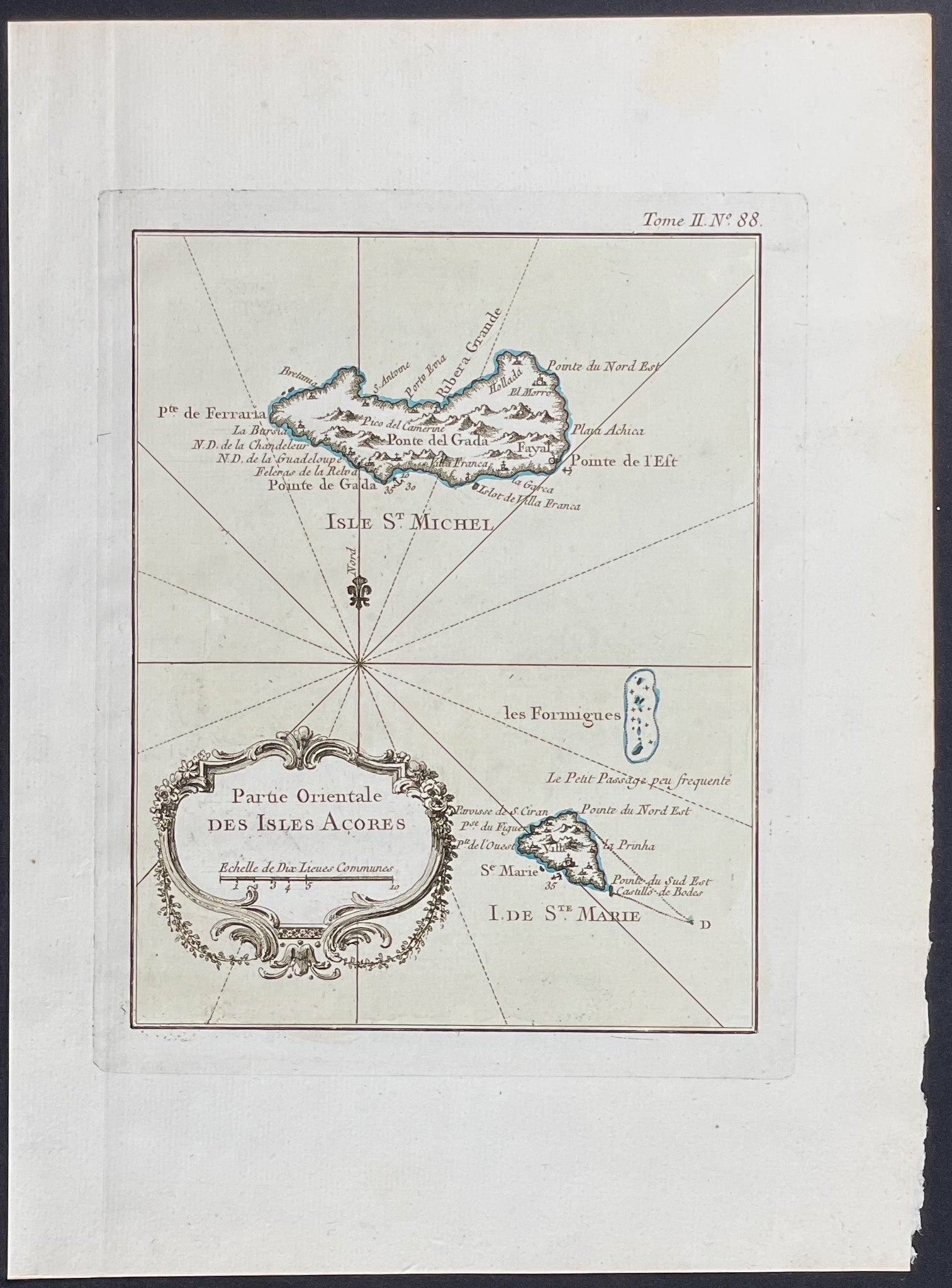Map of Azores Islands