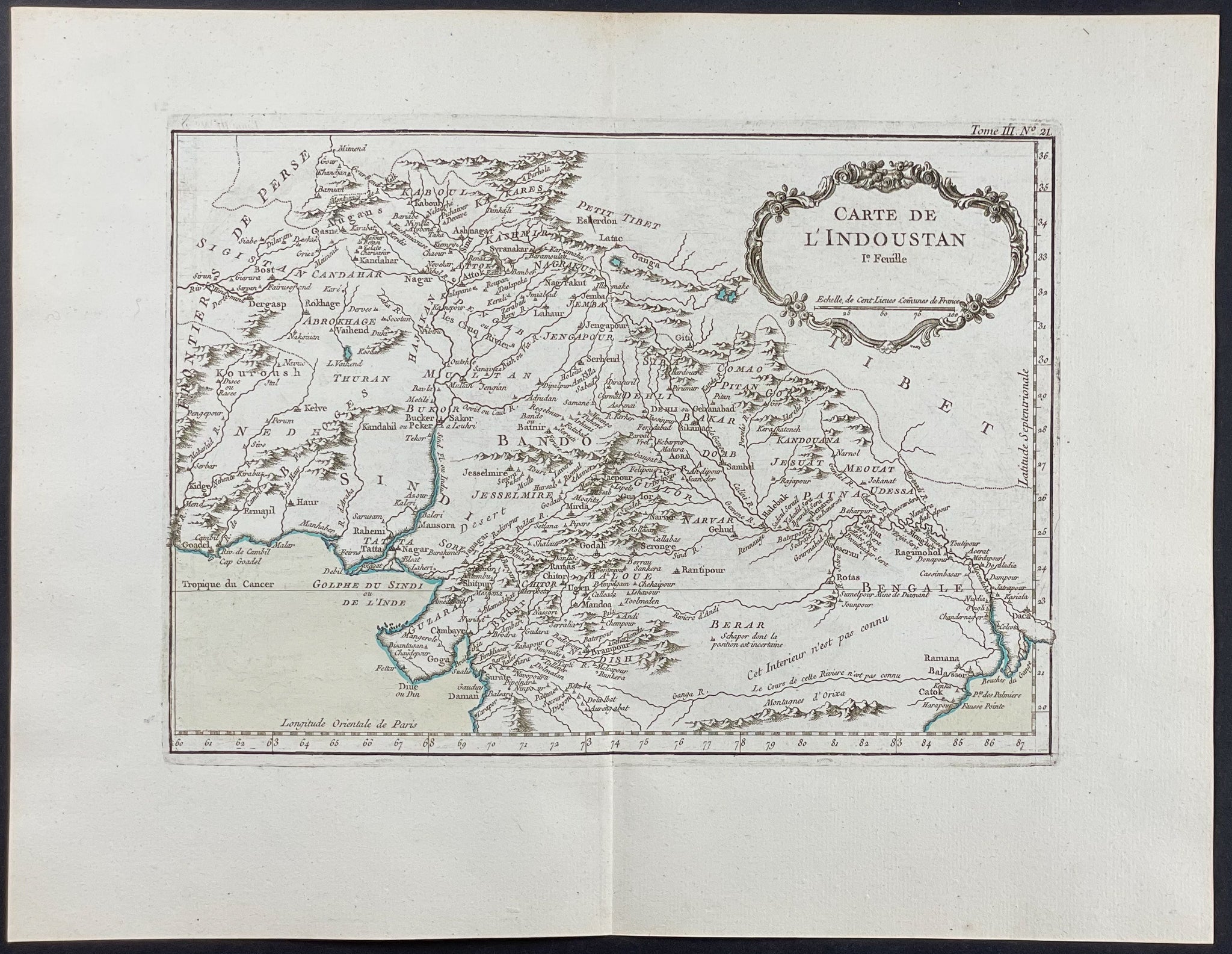 Map of Hindustan or Hindostan, India