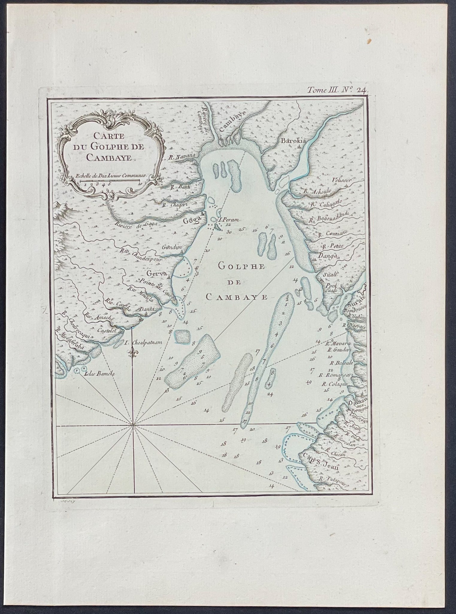Map of Gulf of Cambaye (Khambhat)