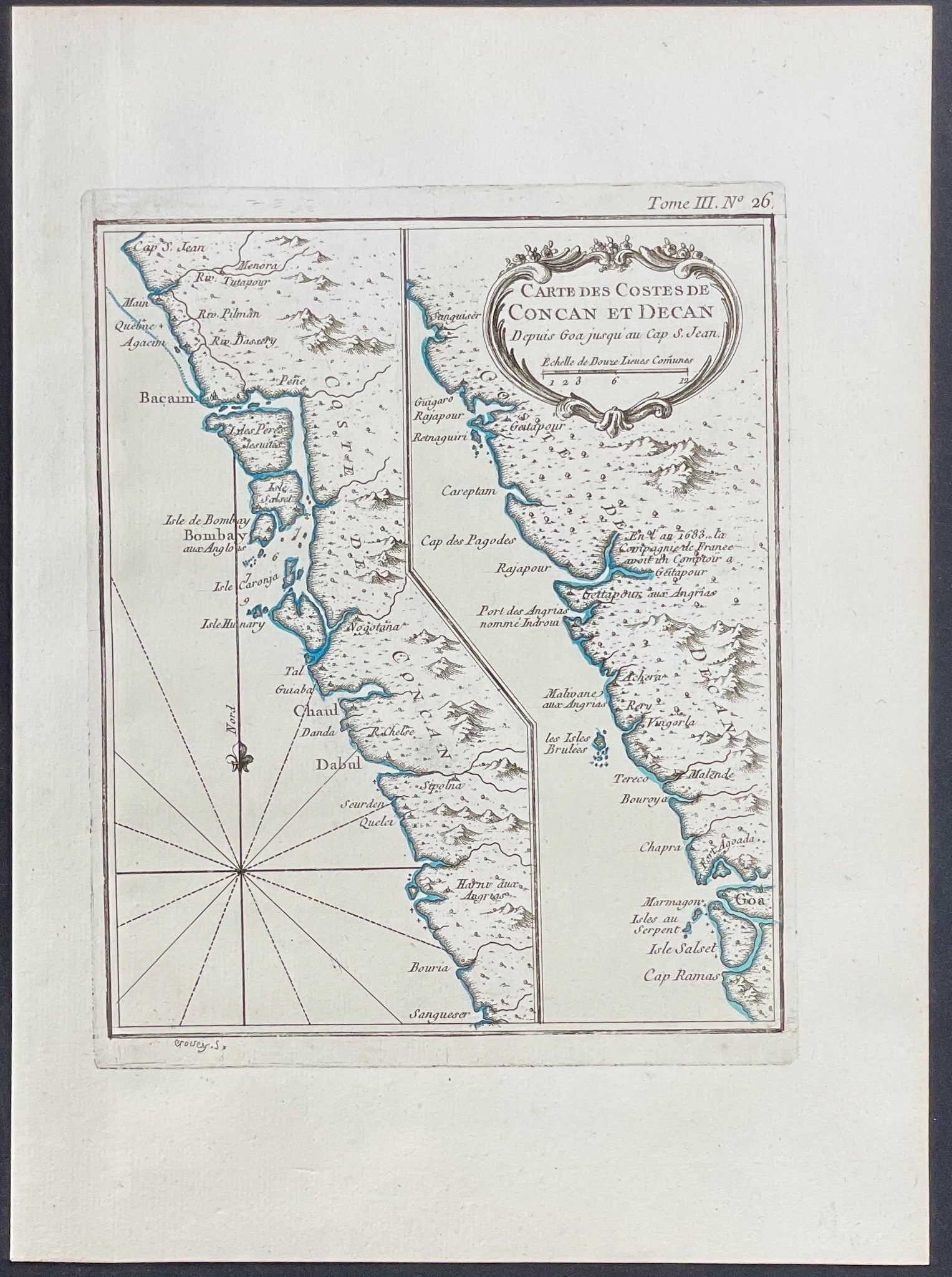 Map of the Coast of India: Concan, Decan
