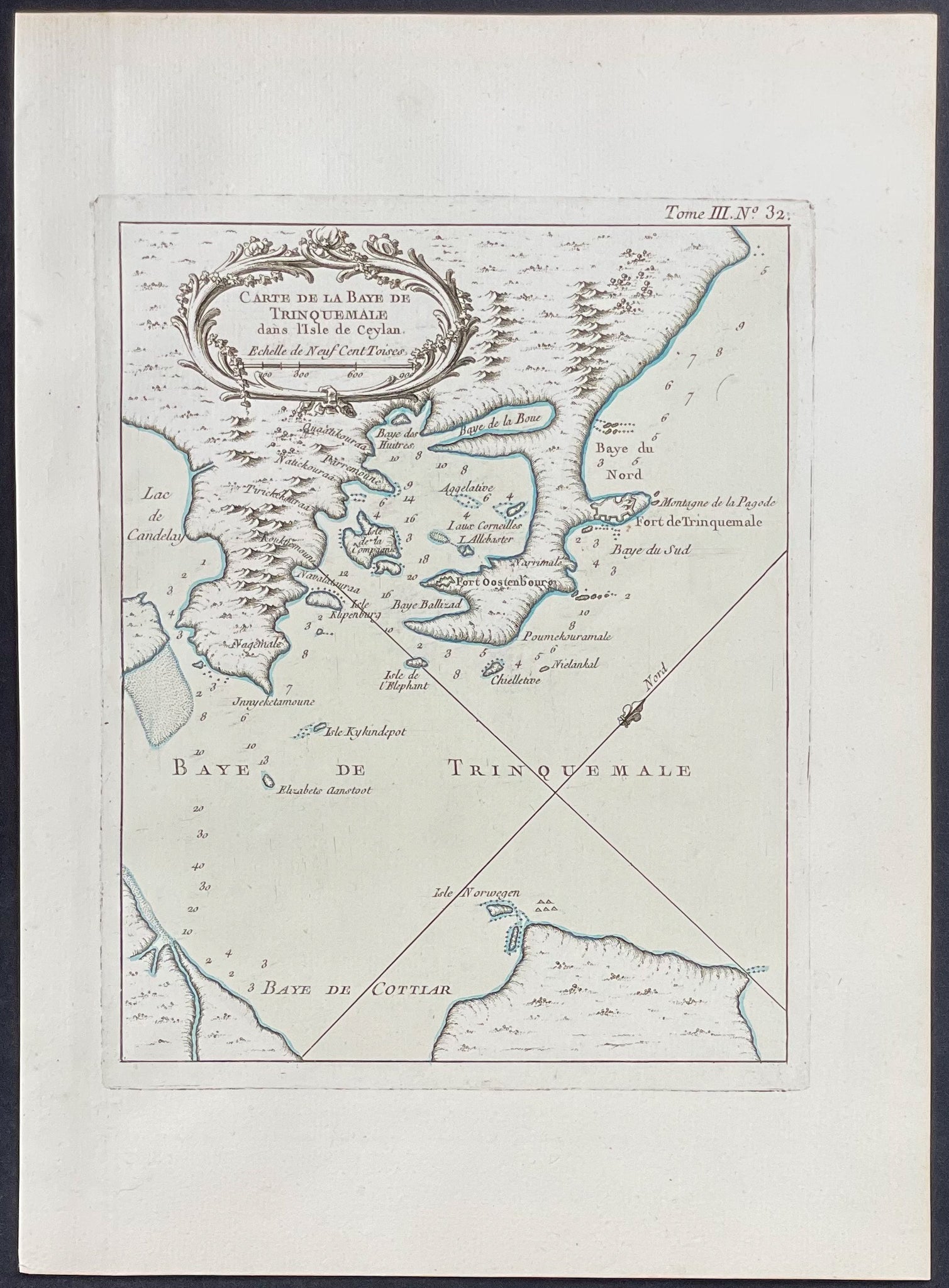 Map of Trinquemale, Sri Lanka (Ceylon, Ceylan)