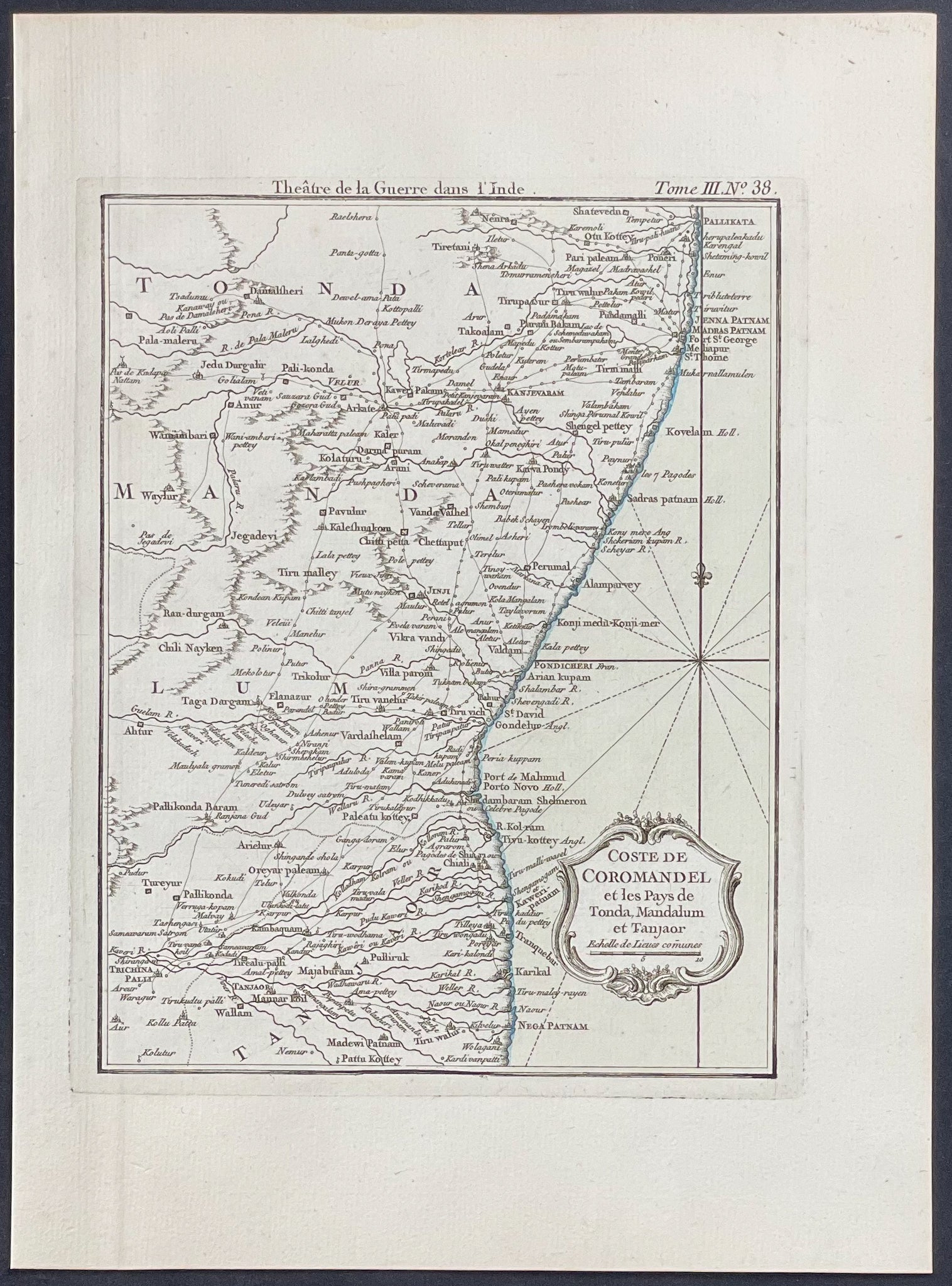 Map of Coromandel, India