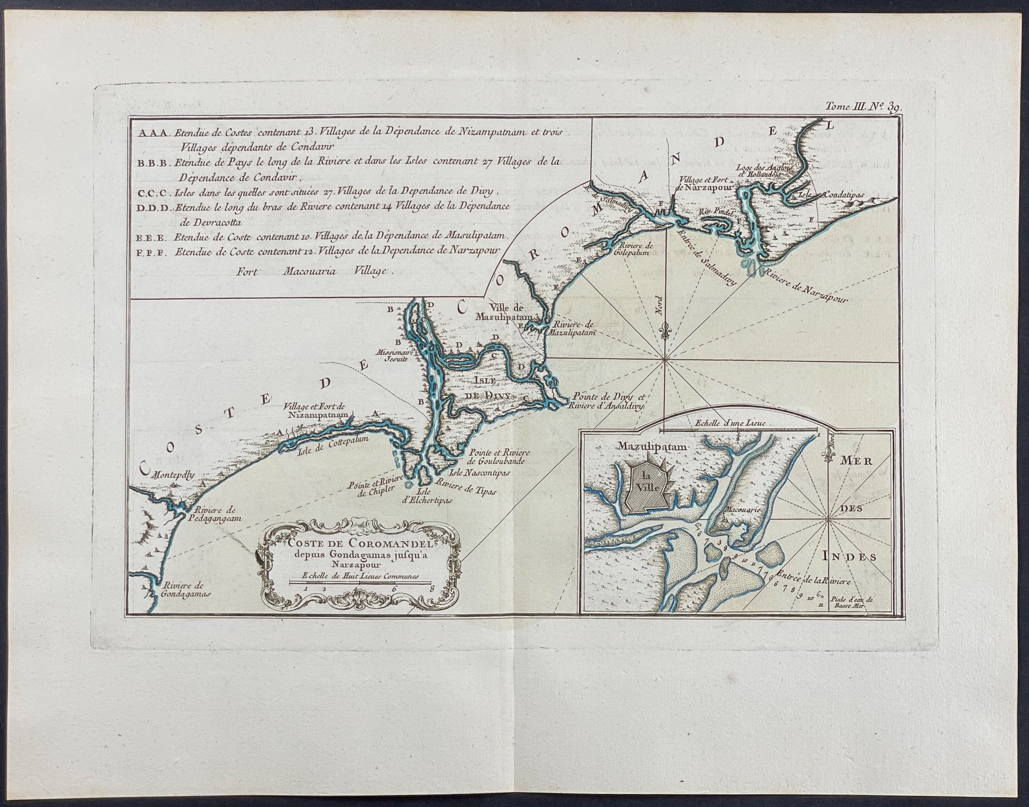 Map of Coromandel, India
