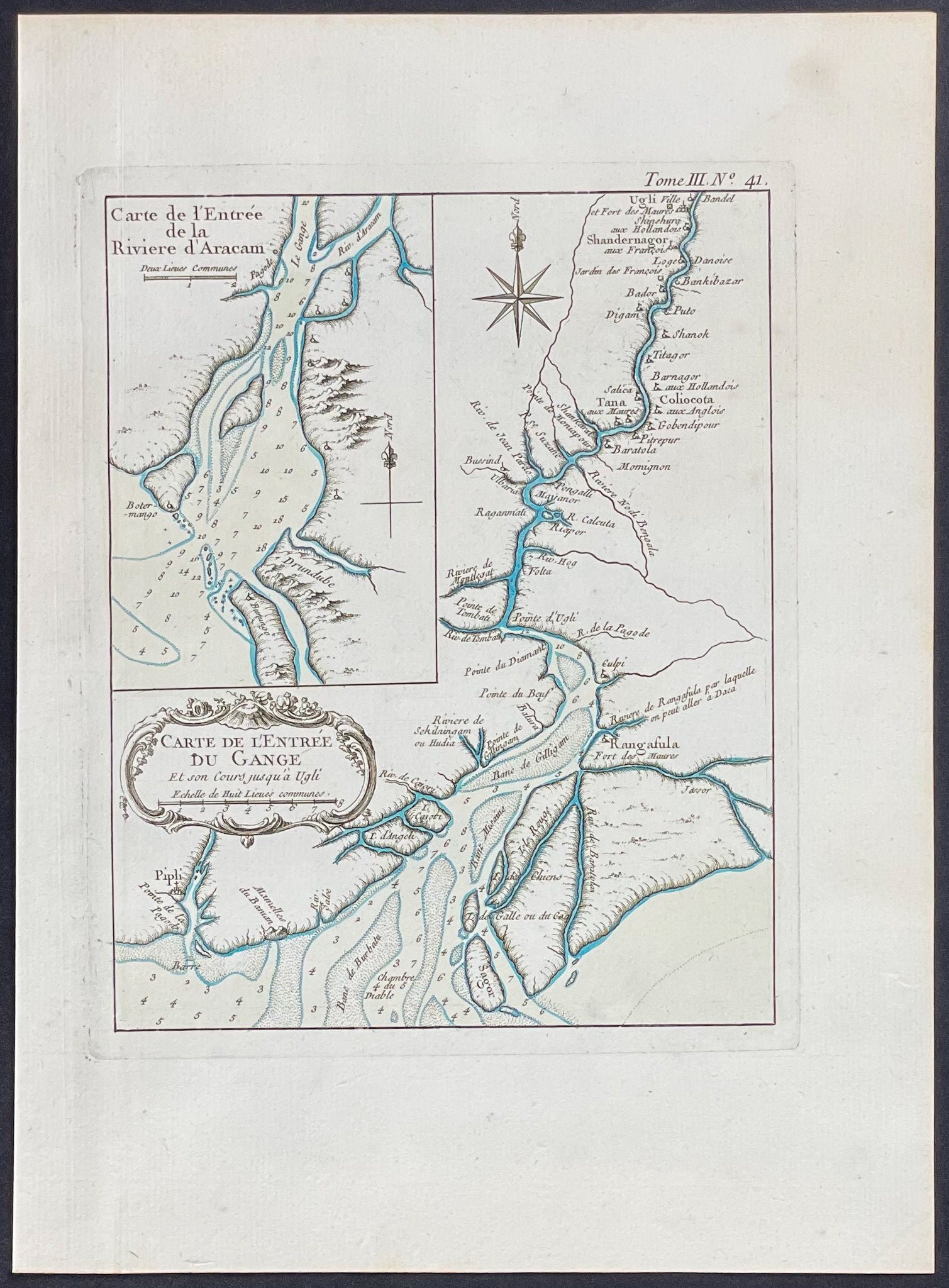 Map of Ganges River, India