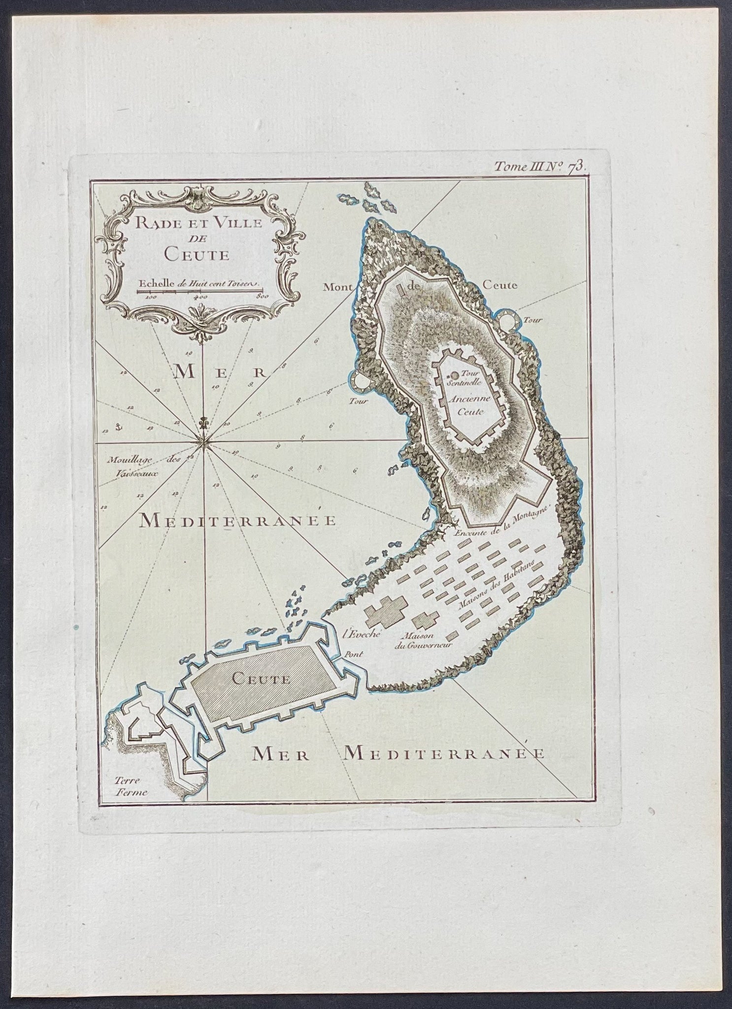 Map of Cueta, Morocco, Gibraltar