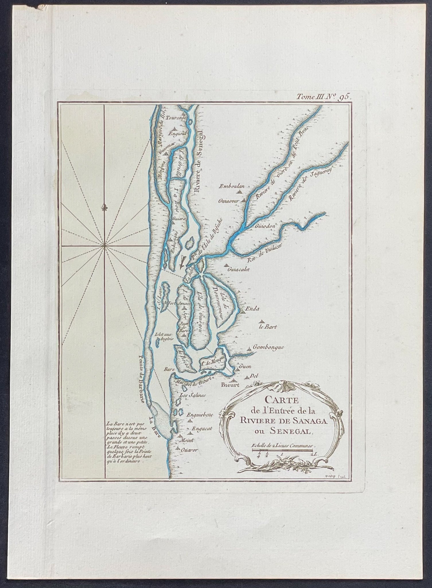 Map of Senegal River, Africa