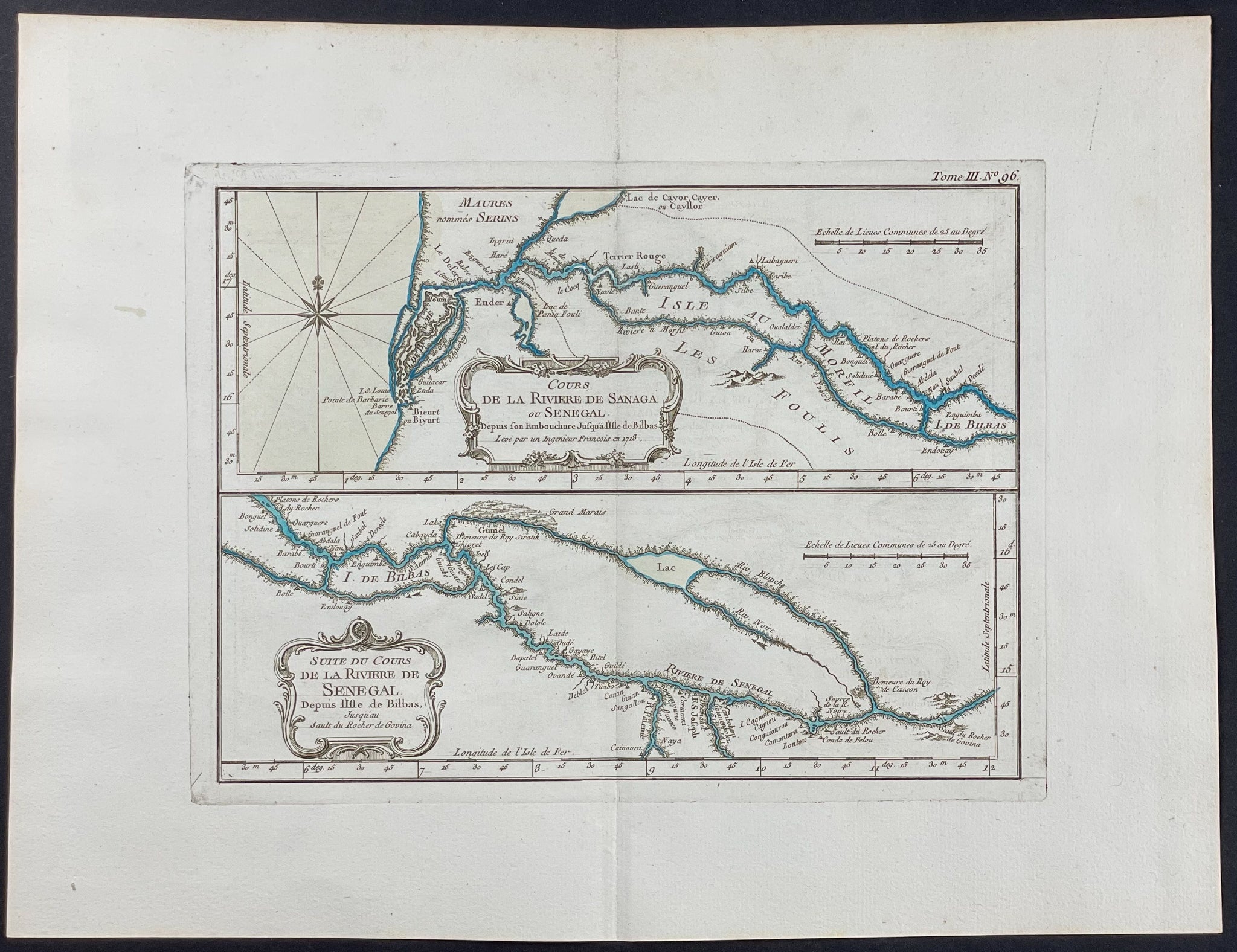 Map of Senegal River, Africa