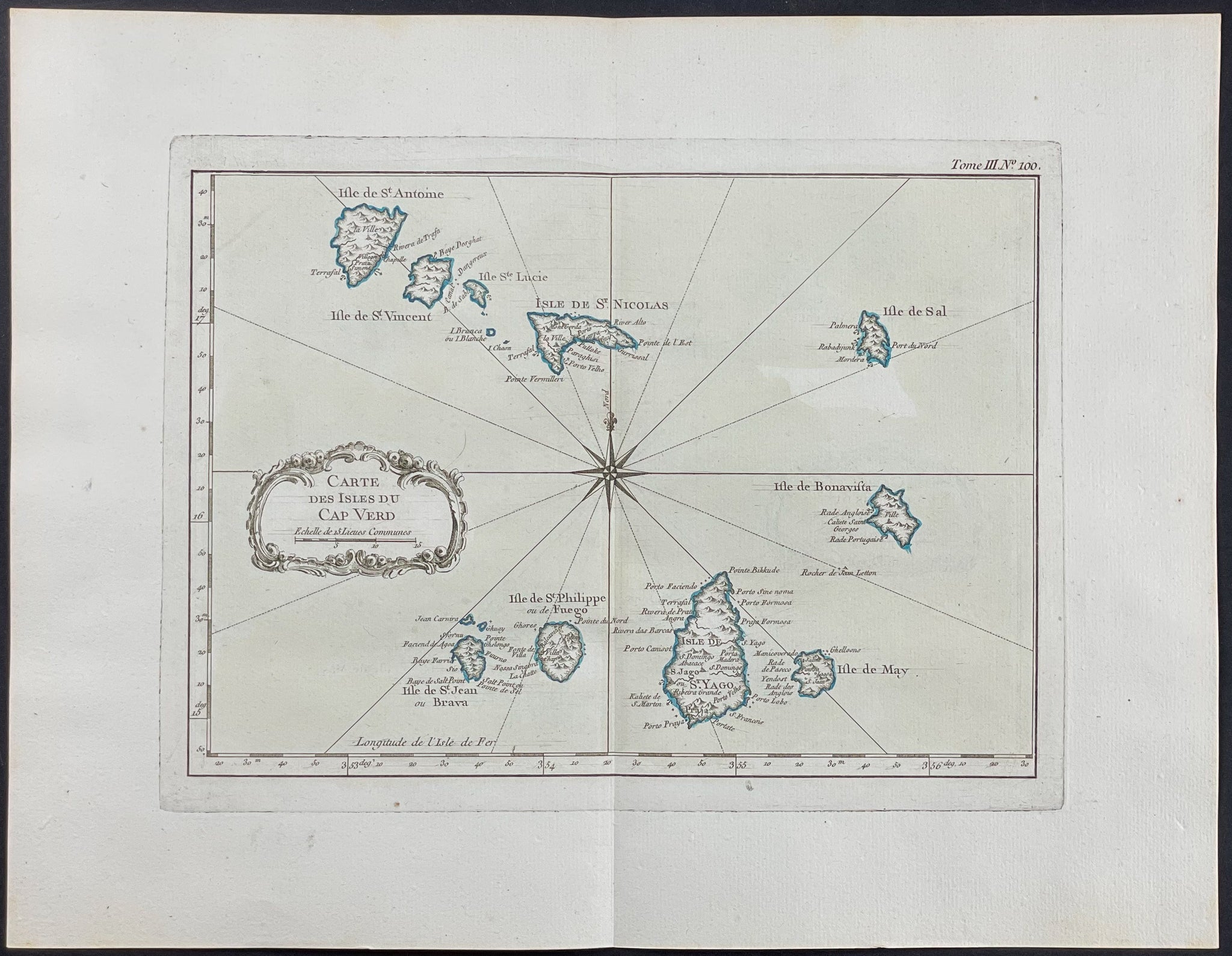 Map of Cape Verde Islands, Africa