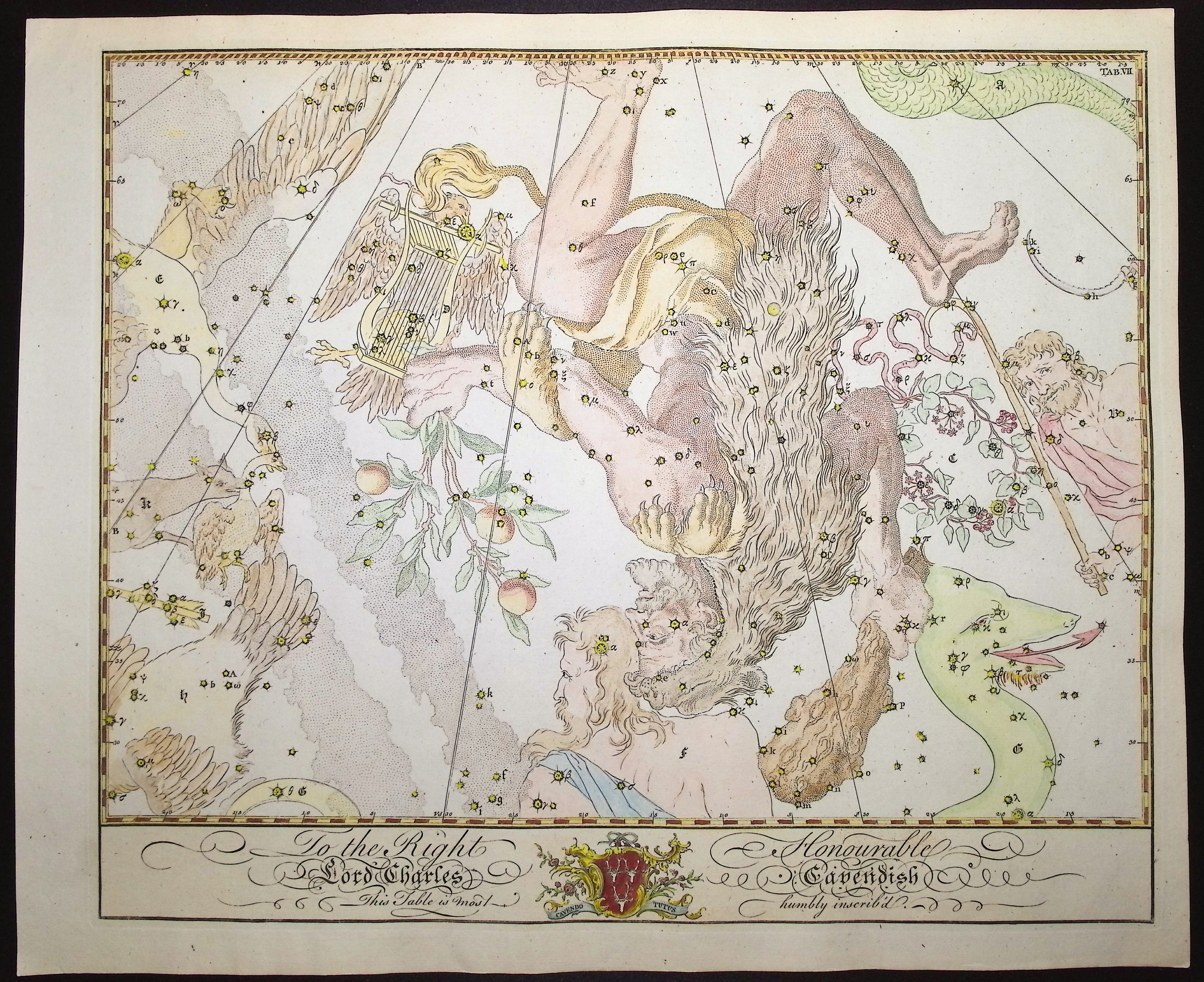 Constellation or Star Chart of Hercules