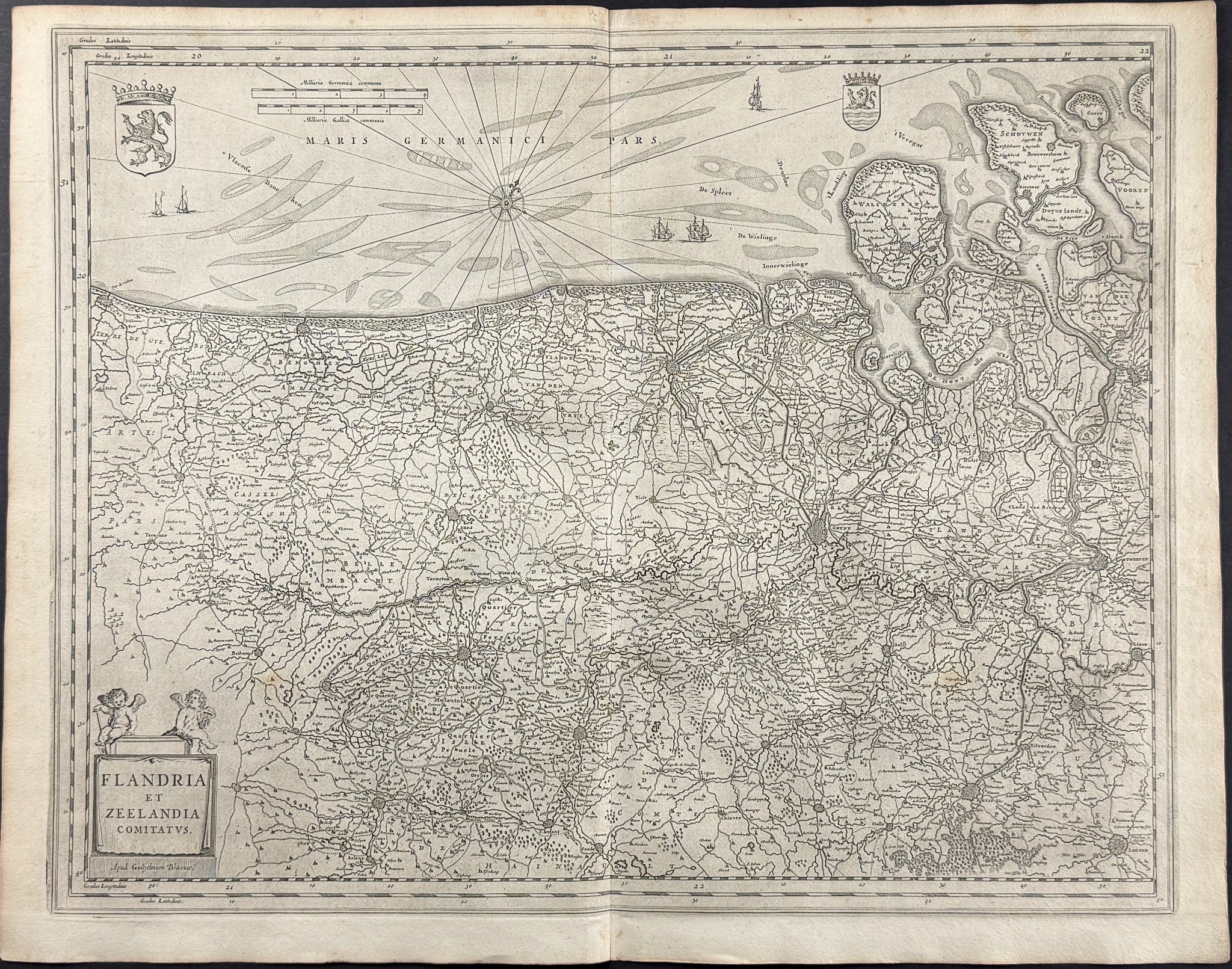 Map of Flanders, Belgium & Zeeland