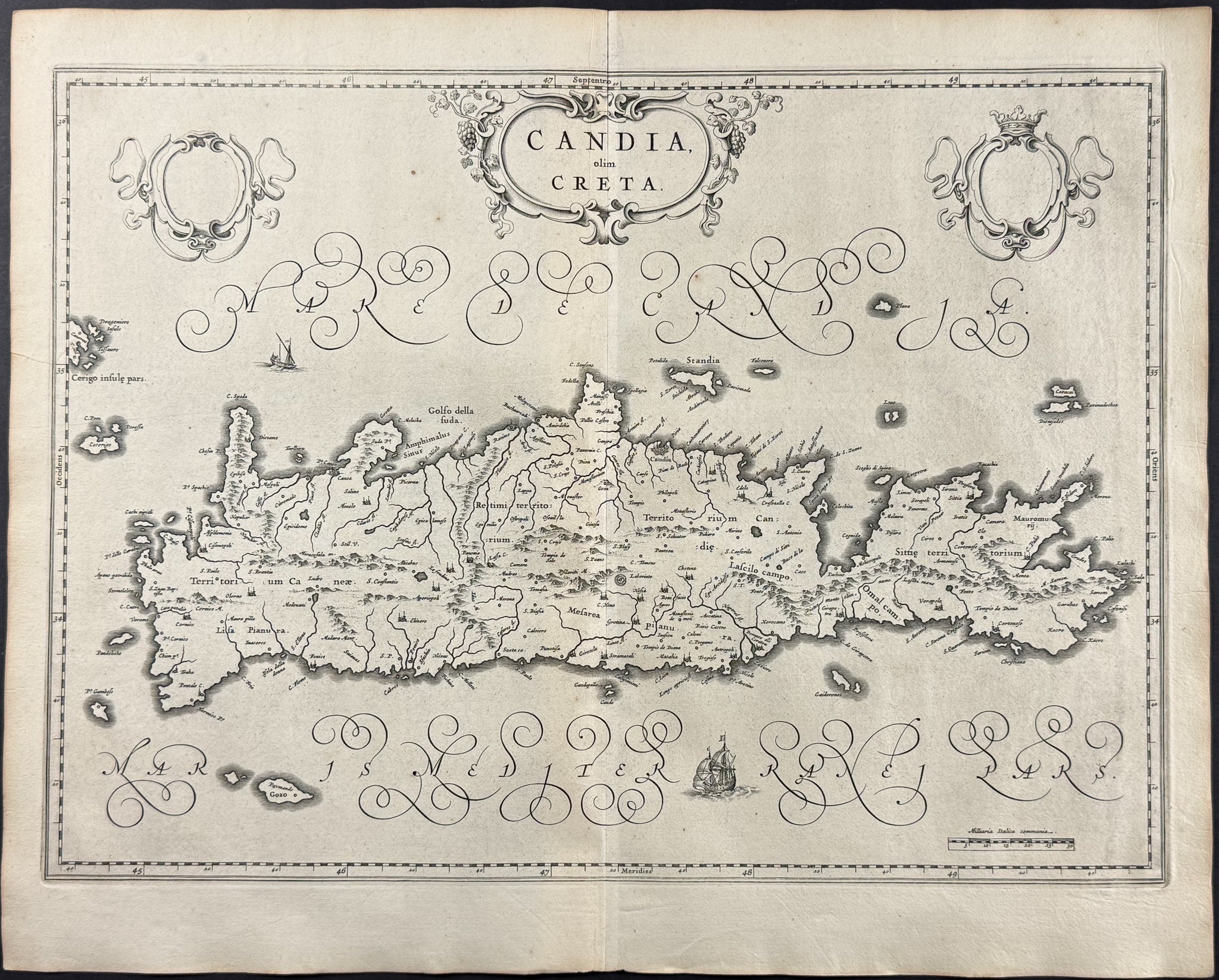 Map of Candia, Crete