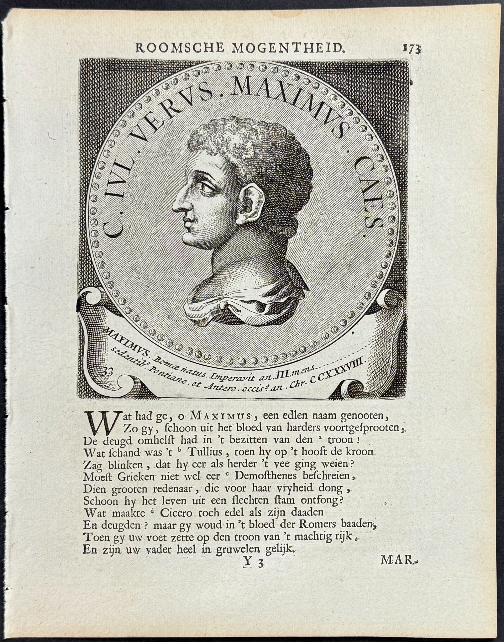 Portrait of Roman Caesar or Emperor: Maximus