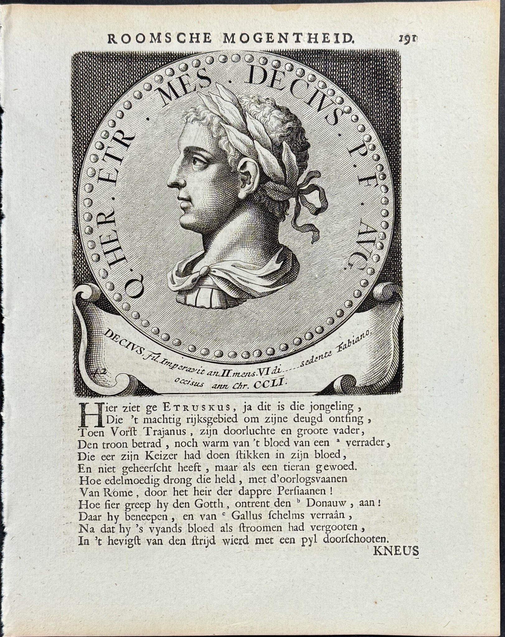 Portrait of Roman Caesar or Emperor: Decius