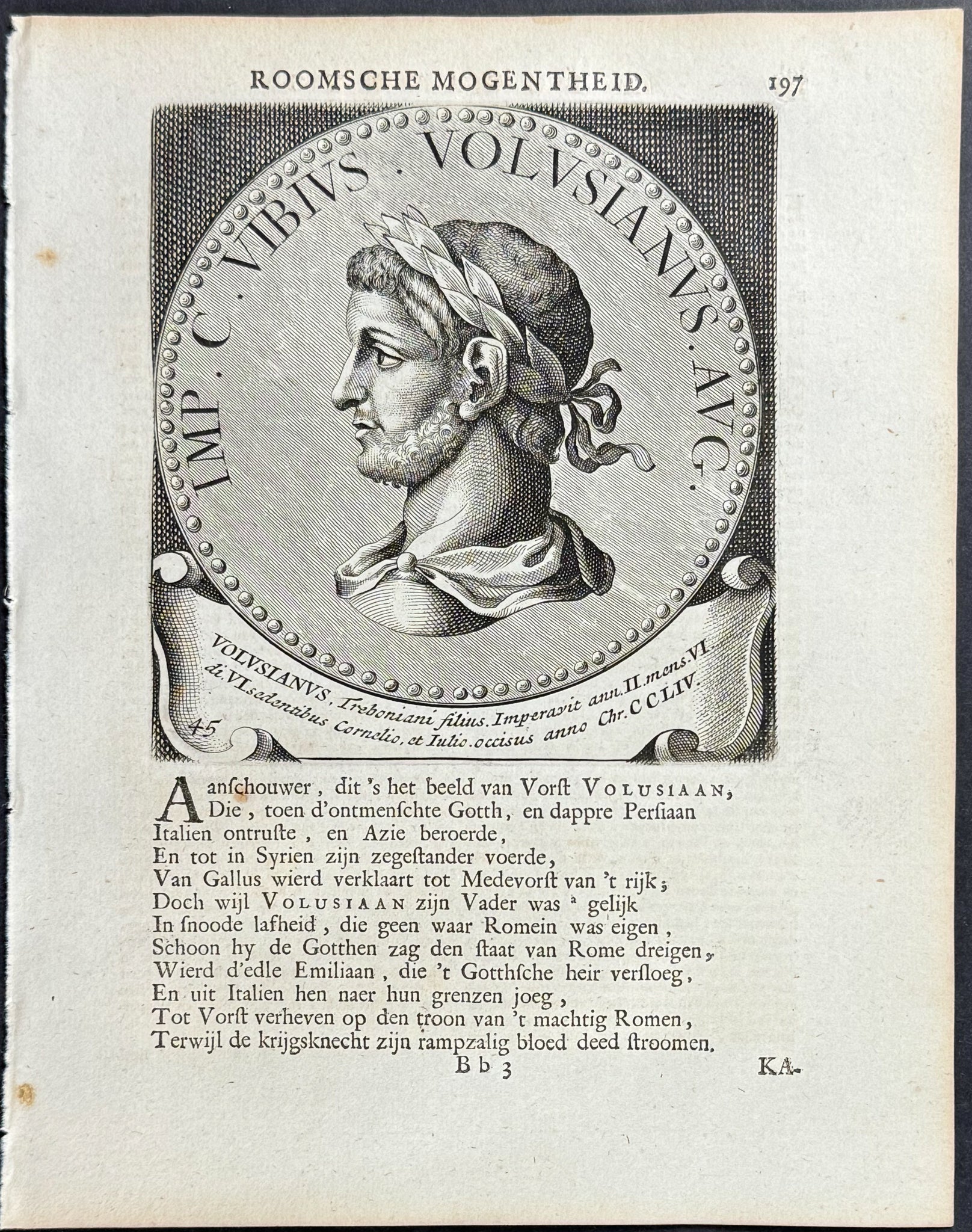 Portrait of Roman Caesar or Emperor: Volsianus