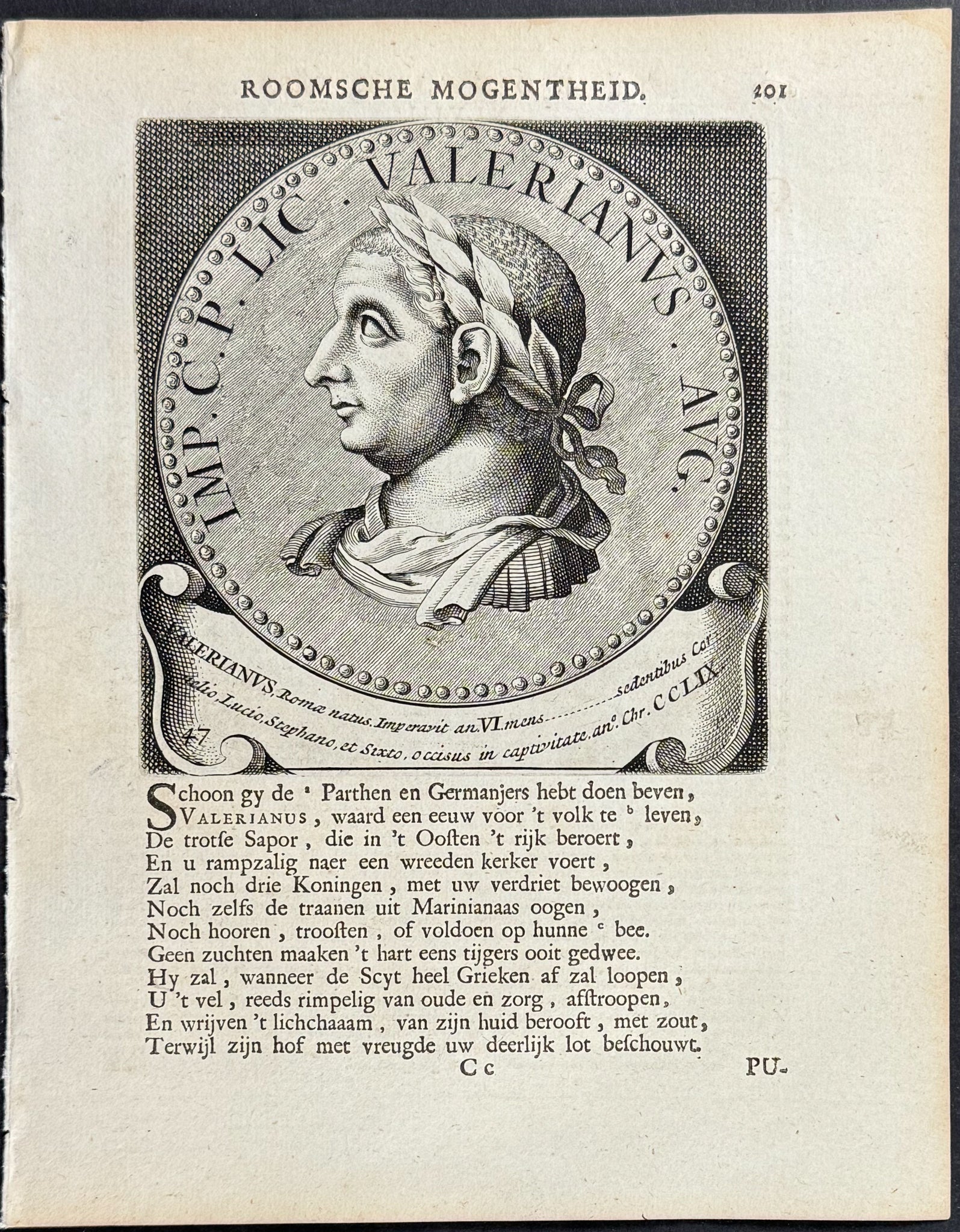 Portrait of Roman Caesar or Emperor: Valerianus