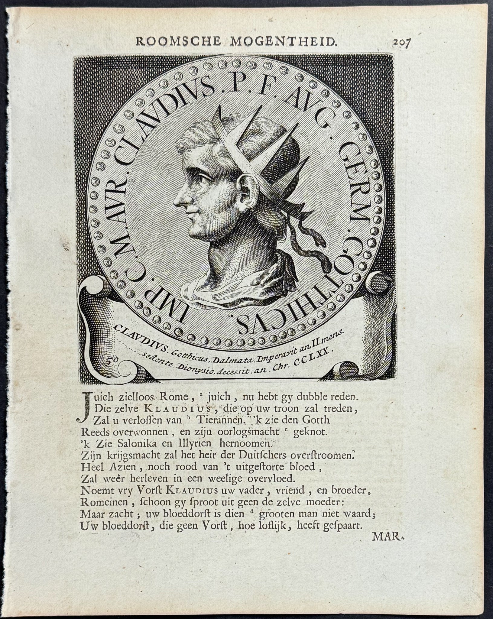 Portrait of Roman Caesar or Emperor: Claudius