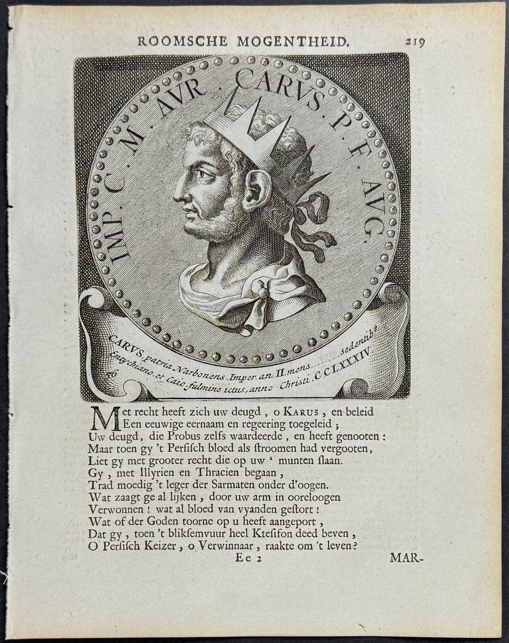 Portrait of Roman Caesar or Emperor: Carus