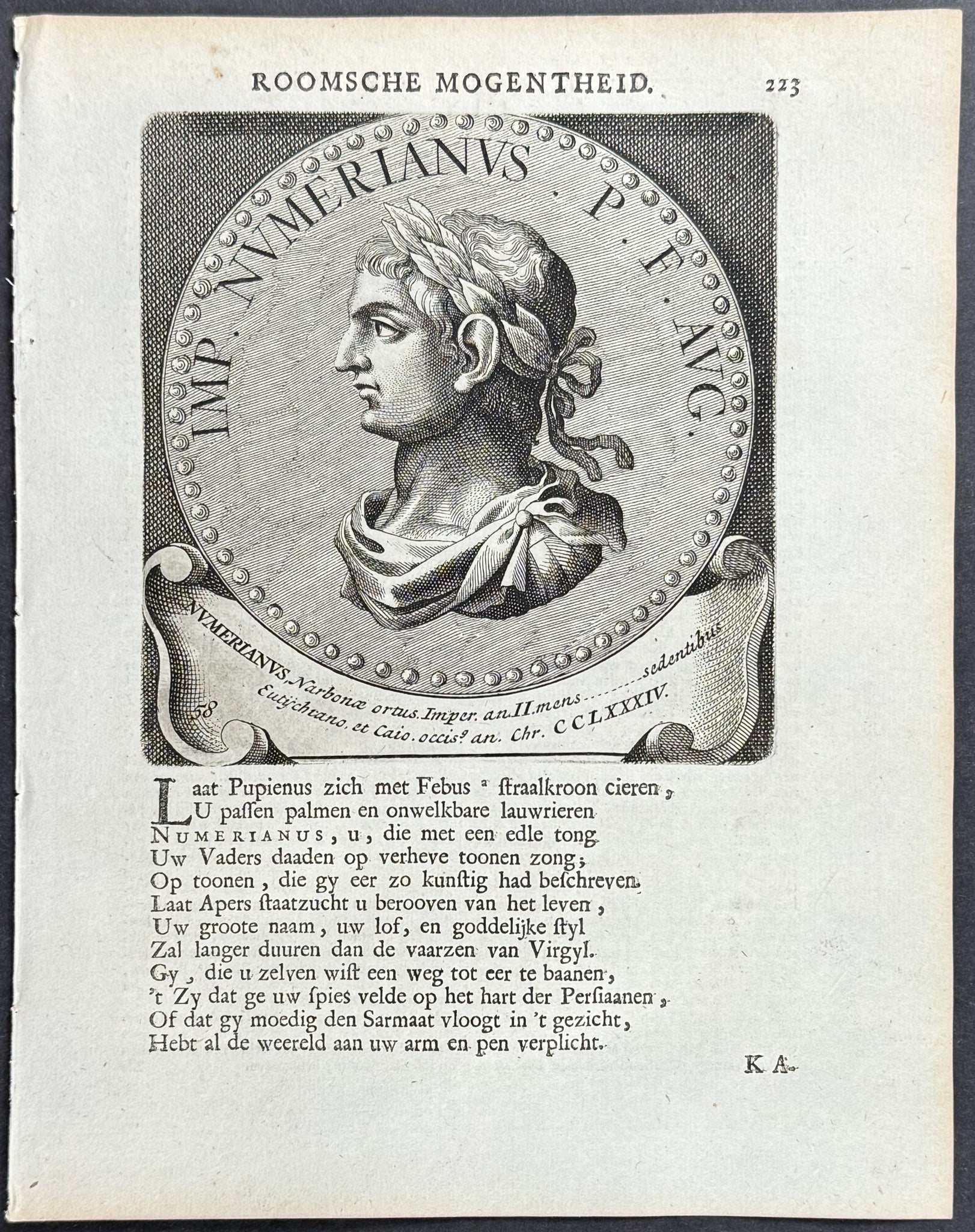 Portrait of Roman Caesar or Emperor: Numerianus