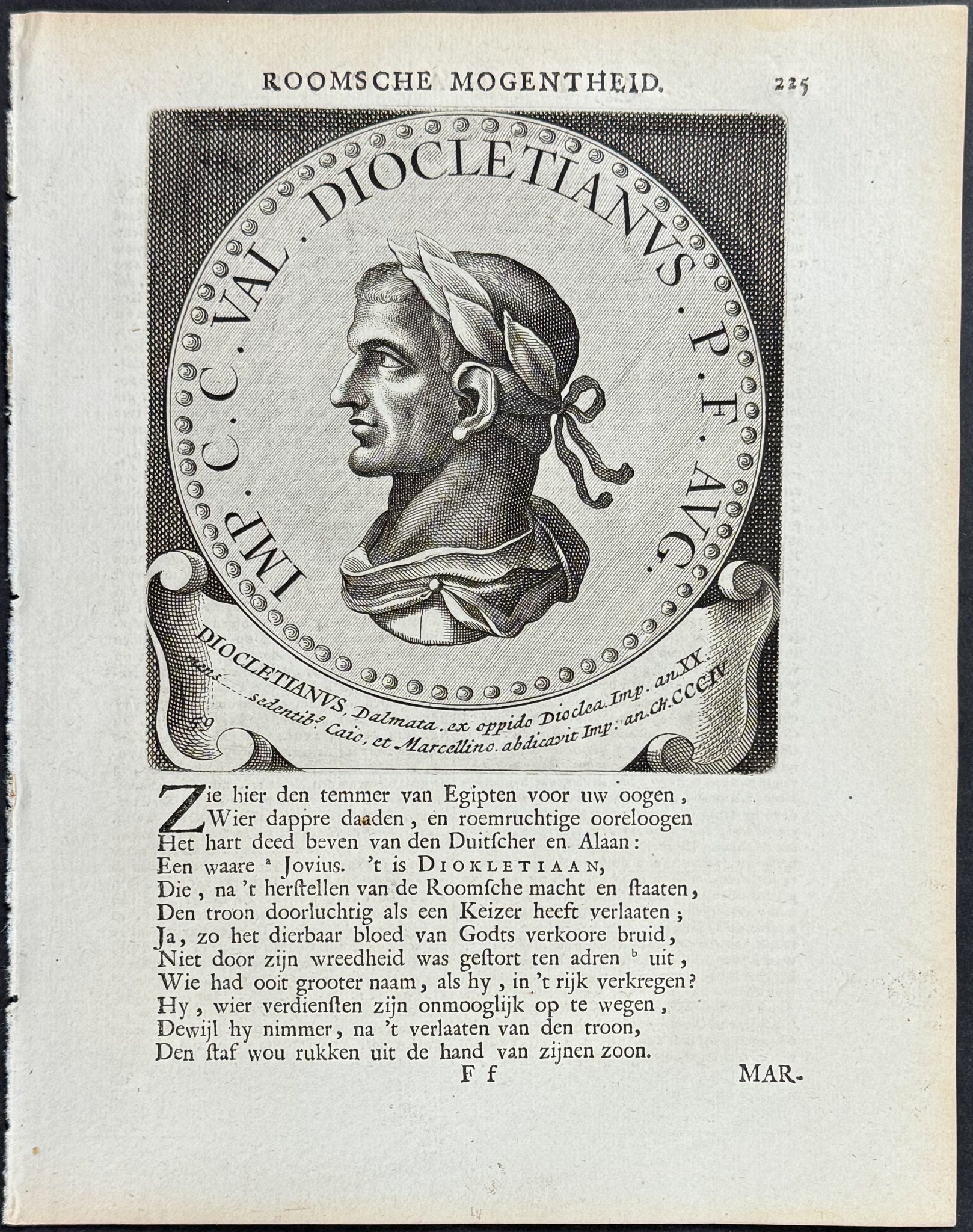 Portrait of Roman Caesar or Emperor: Diocletianus
