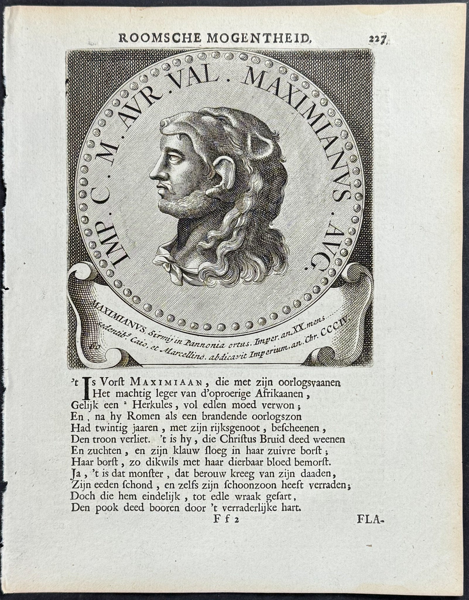 Portrait of Roman Caesar or Emperor: Maximianus