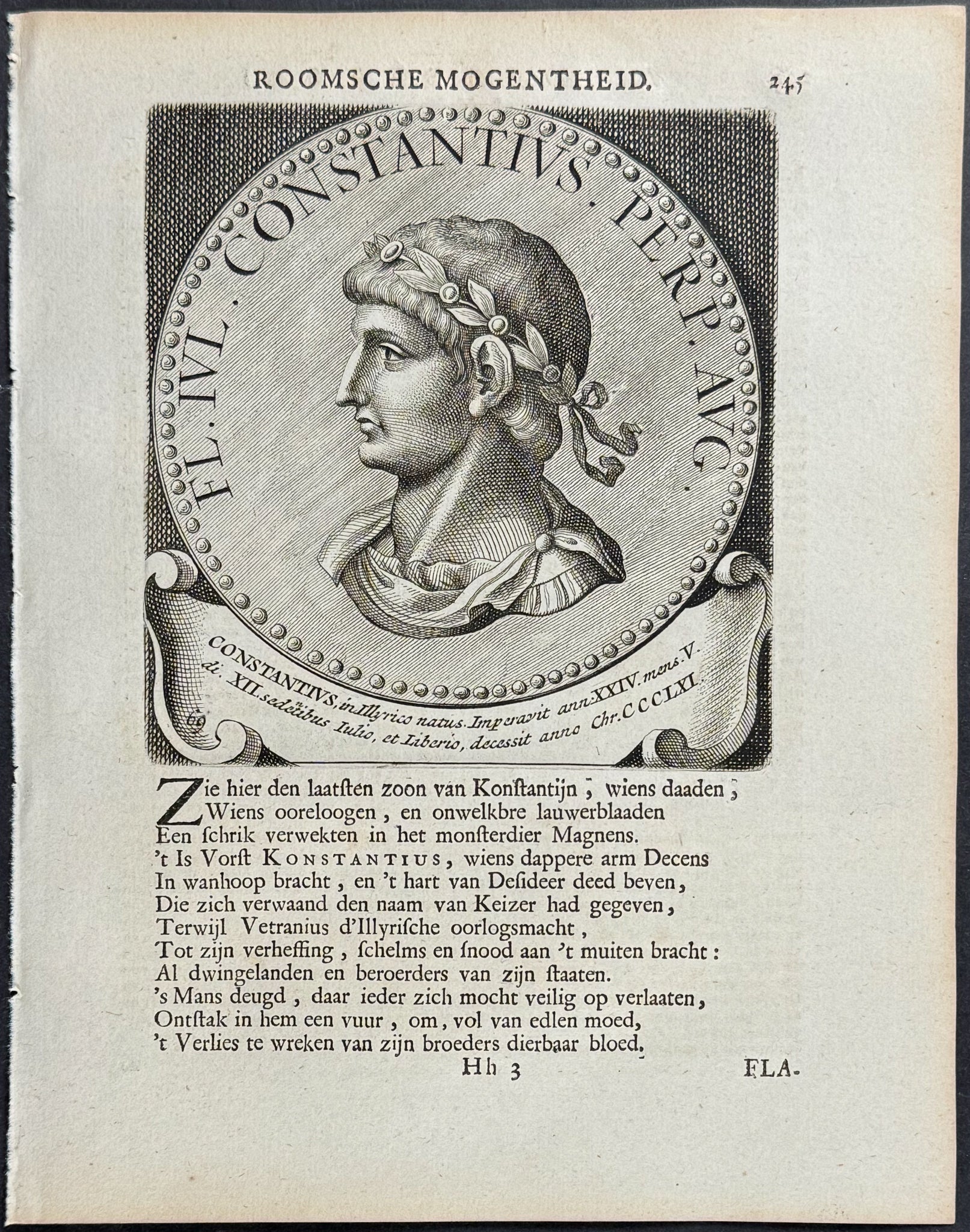 Portrait of Roman Caesar or Emperor: Constantius